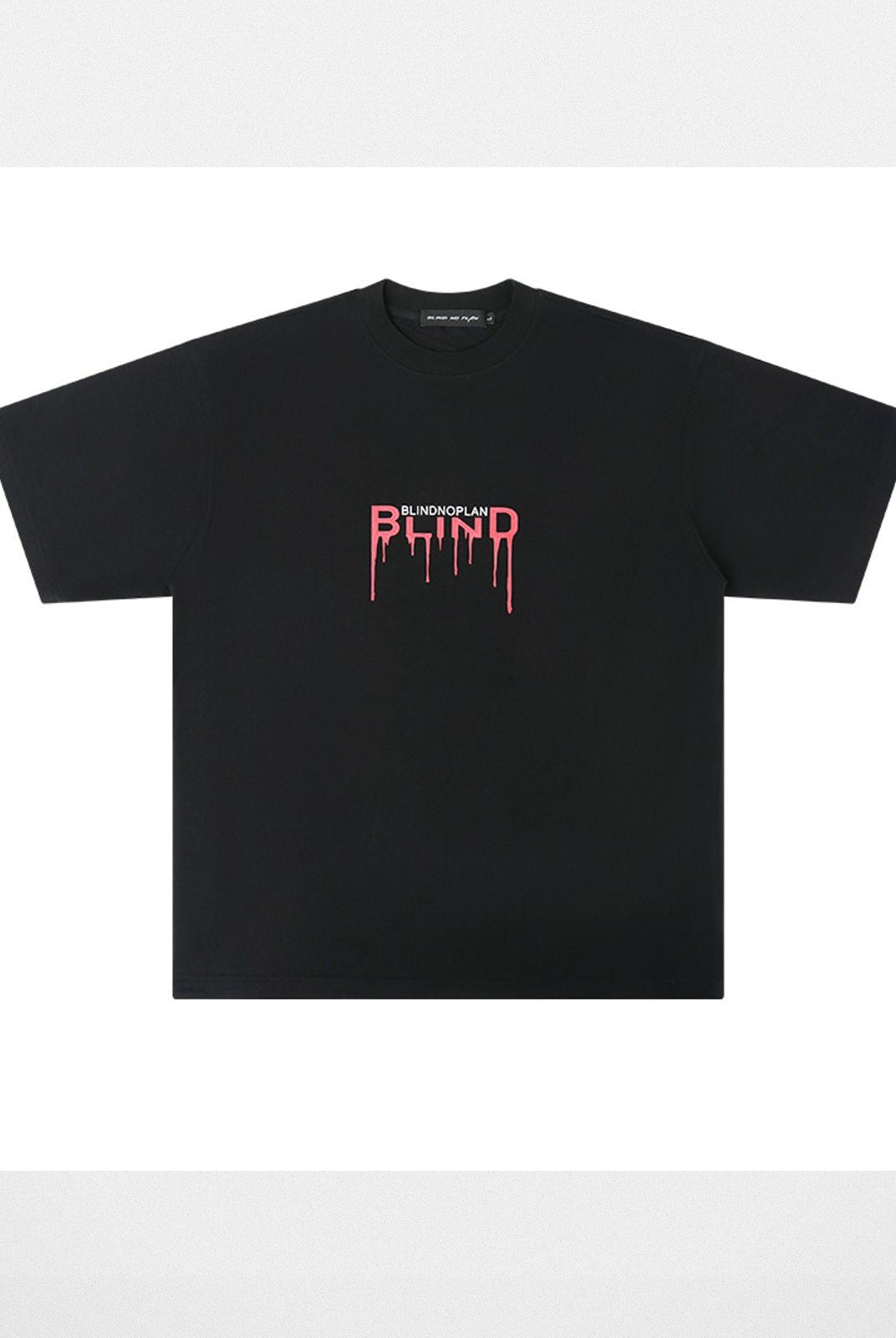 BLINDNOPLAN Cooling Fabric Paste Print T Shirt in Black