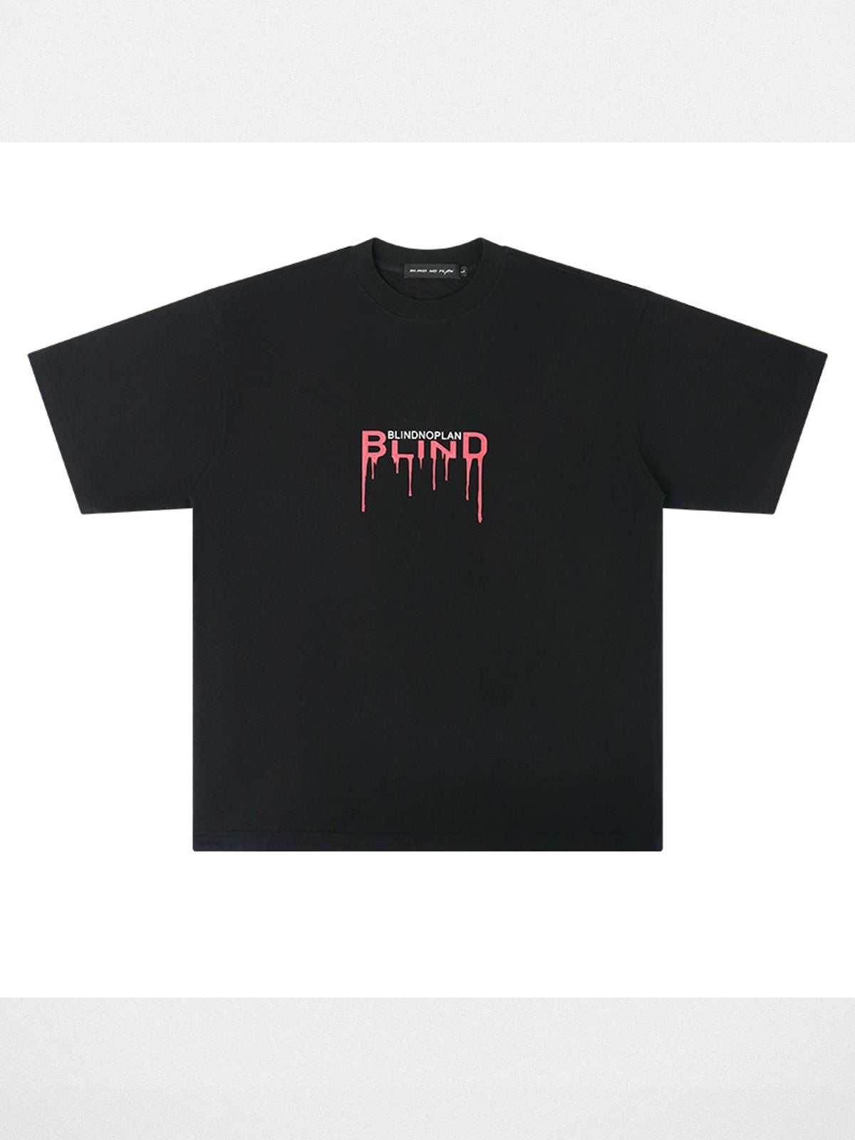 BLINDNOPLAN Cooling Fabric Paste Print T Shirt in Black