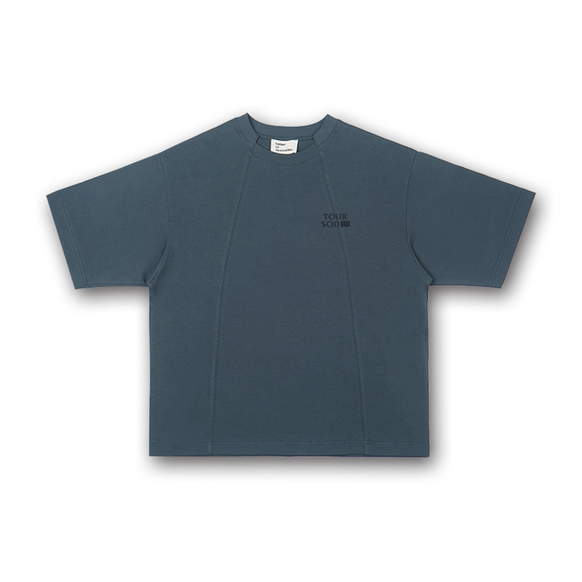 SOD Online Store Deconstructed Panel Cotton T Shirt in Teal