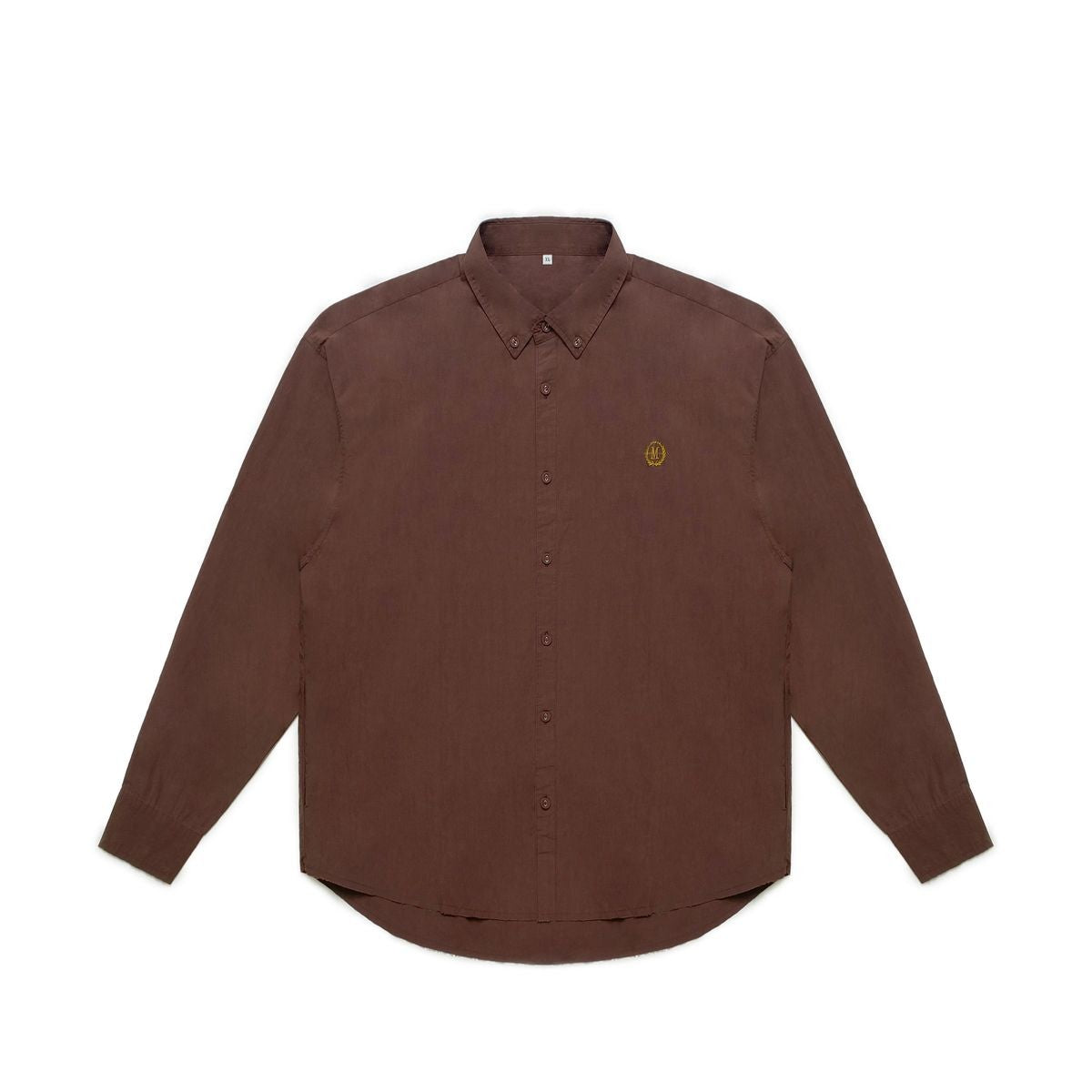 MASONPRINCE Washed Cotton Badge Shirt Jacket in Brown