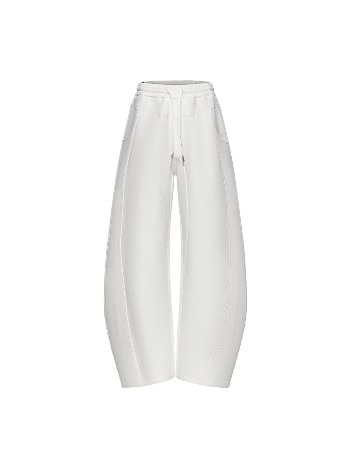 Blindnoplan Heavyweight Curved Leg Sweatpants in White
