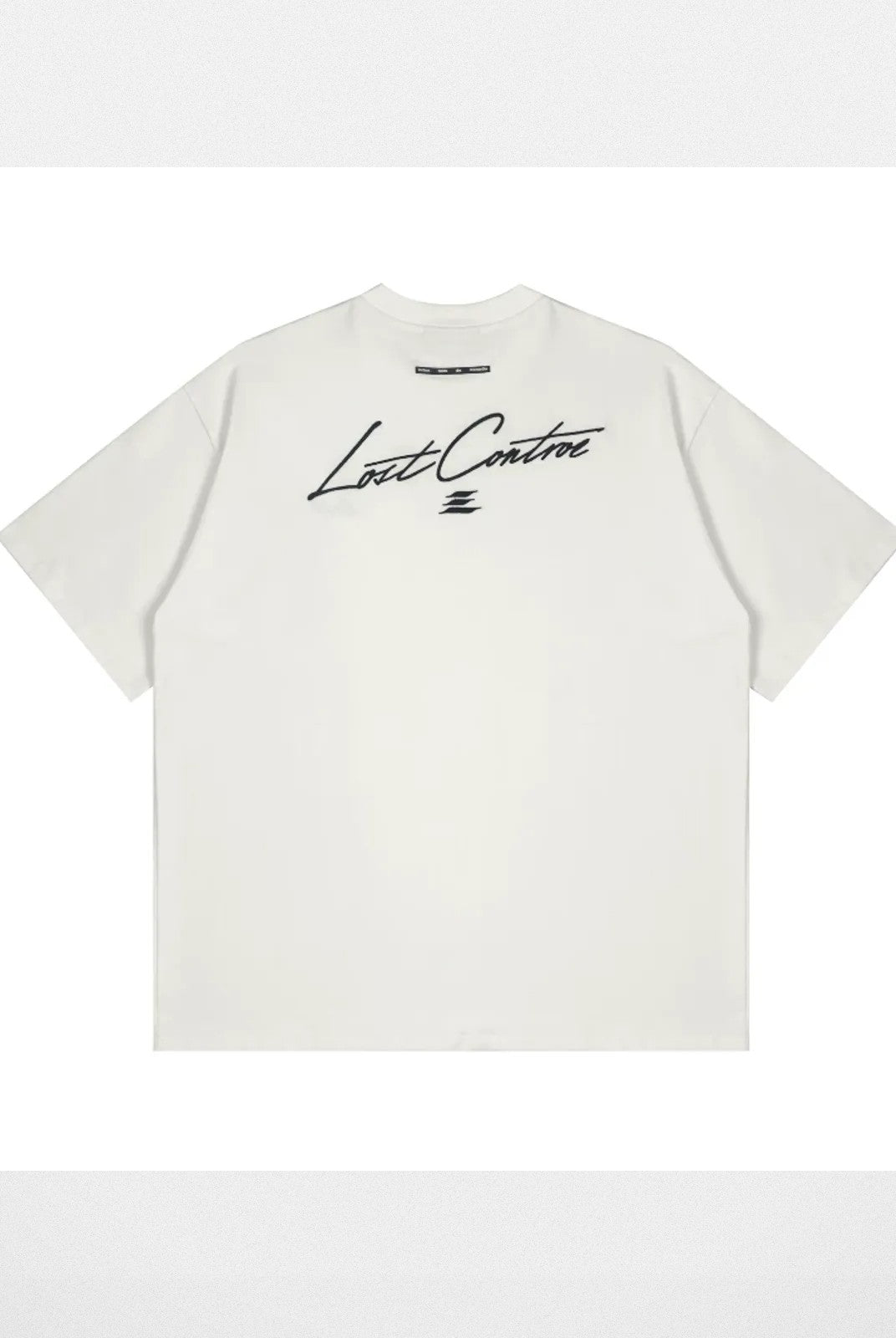 LOSTCTRL Handwritten 3D Embroidery T Shirt in White