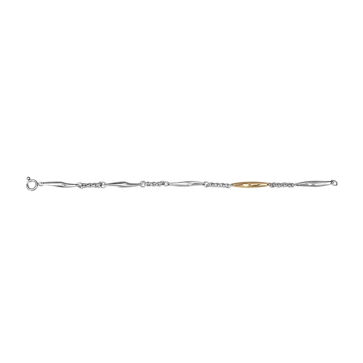 BLACKHEAD Two Tone Spliced Lightning Bracelet in Gold