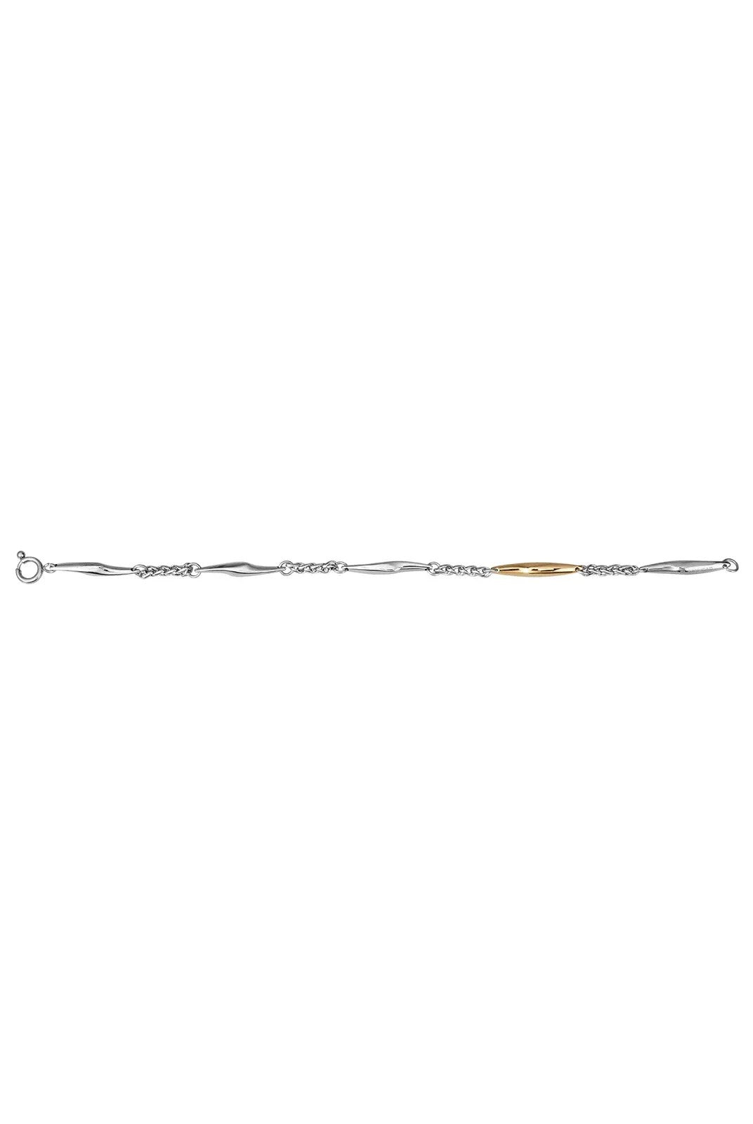 BLACKHEAD Two Tone Spliced Lightning Bracelet in Gold