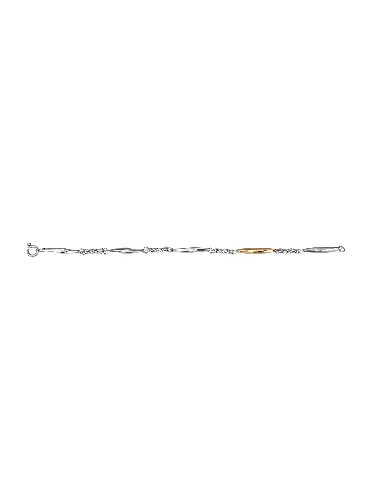 BLACKHEAD Two Tone Spliced Lightning Bracelet in Gold