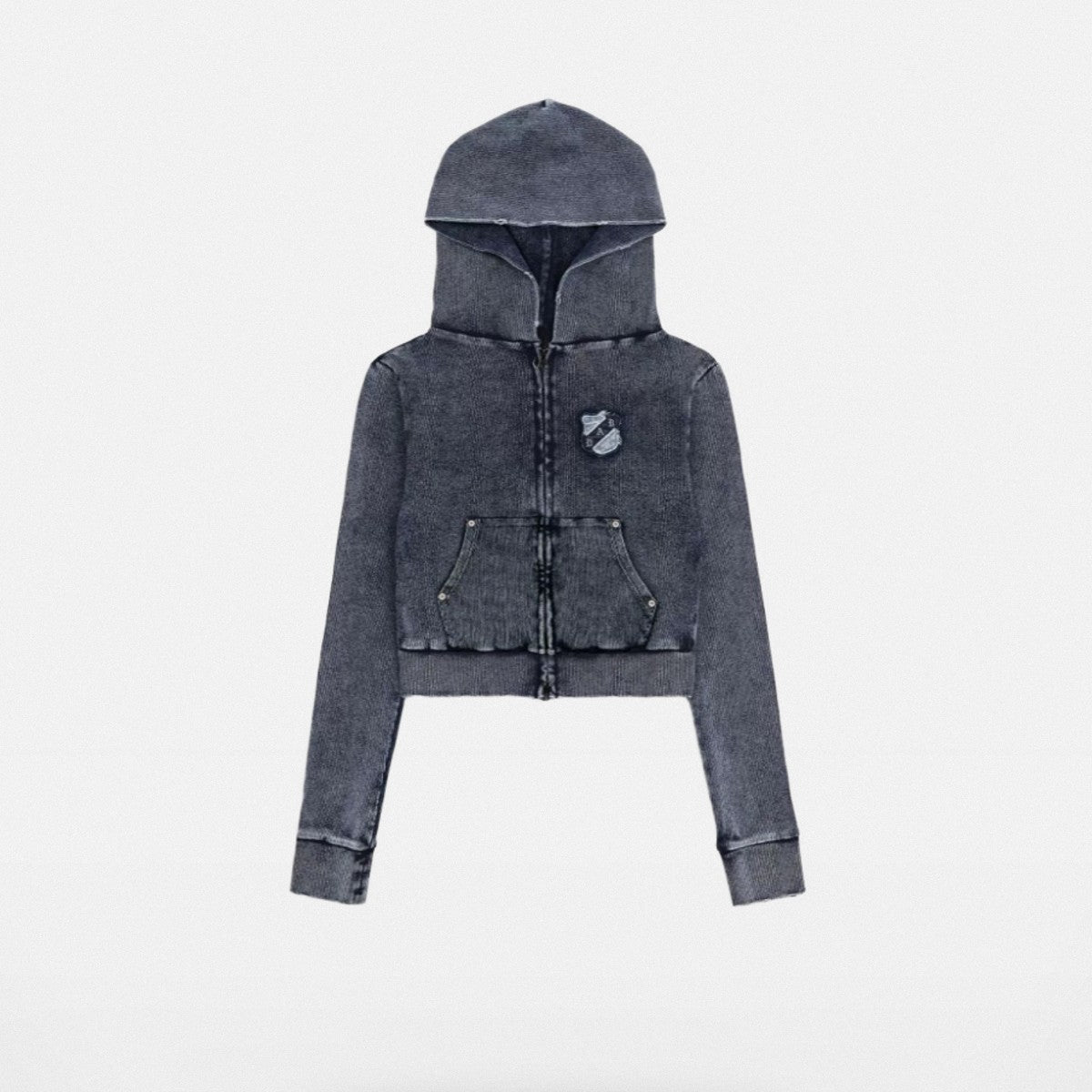 BADSEED Rust Wash Hooded Denim Jacket in Denim