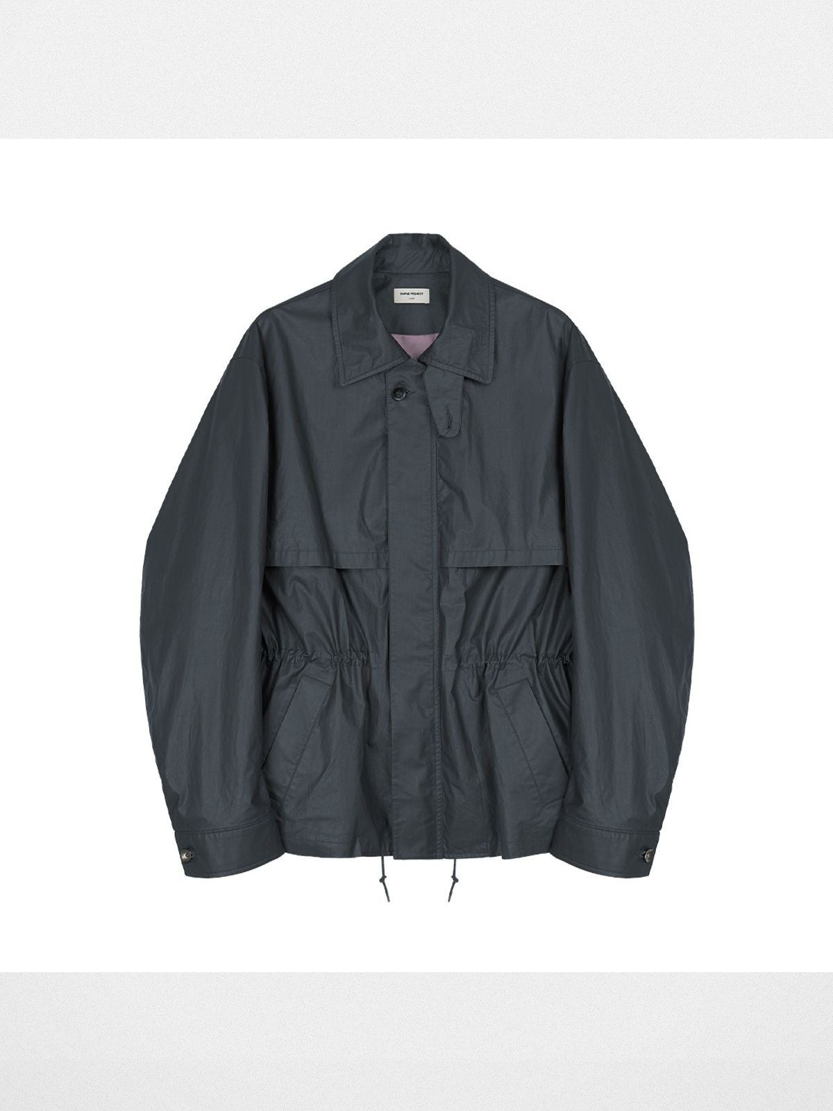 Simple Project Coated Cotton Hunting Jacket in Gray