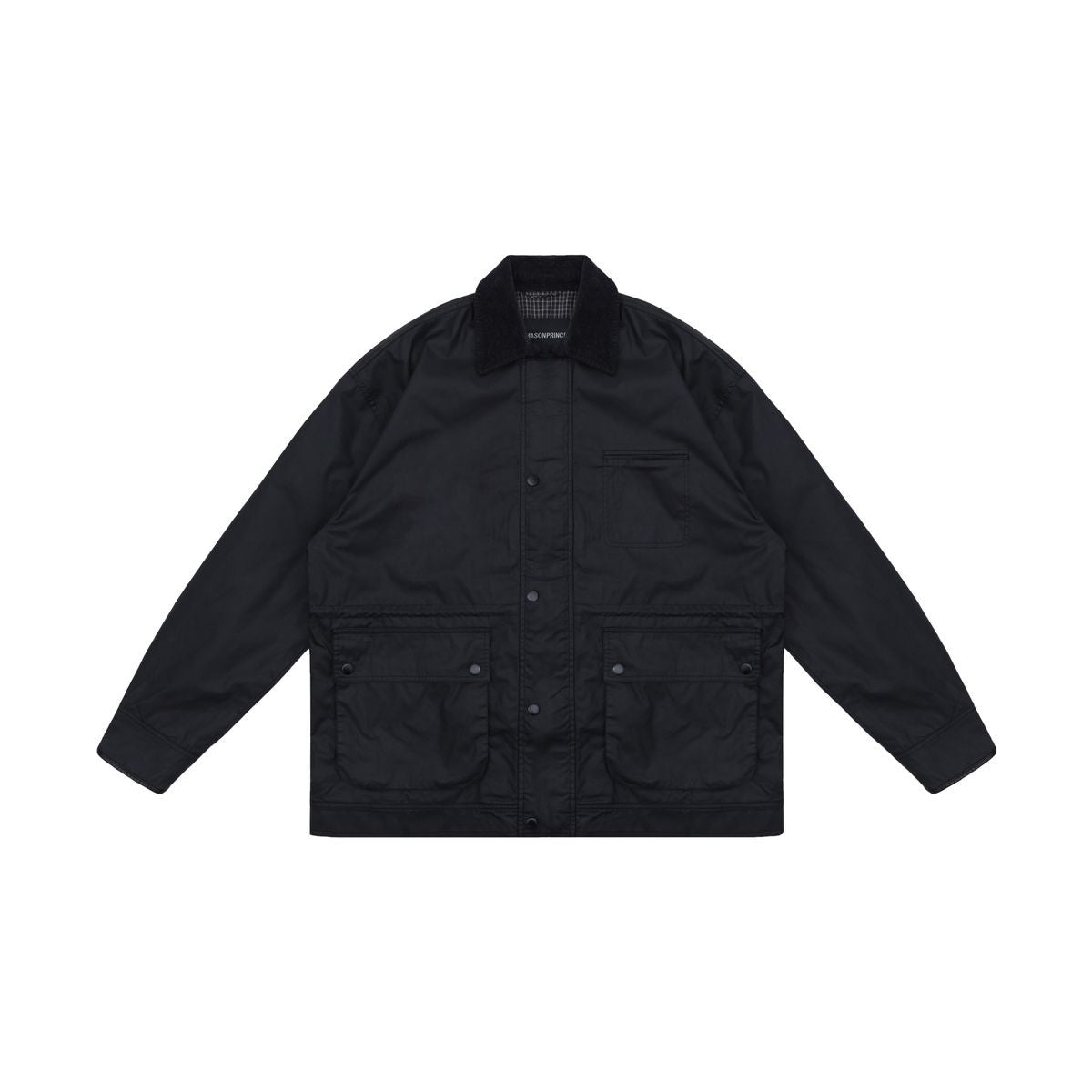 MasonPrince Waxed Pima Cotton Barn Jacket in Black
