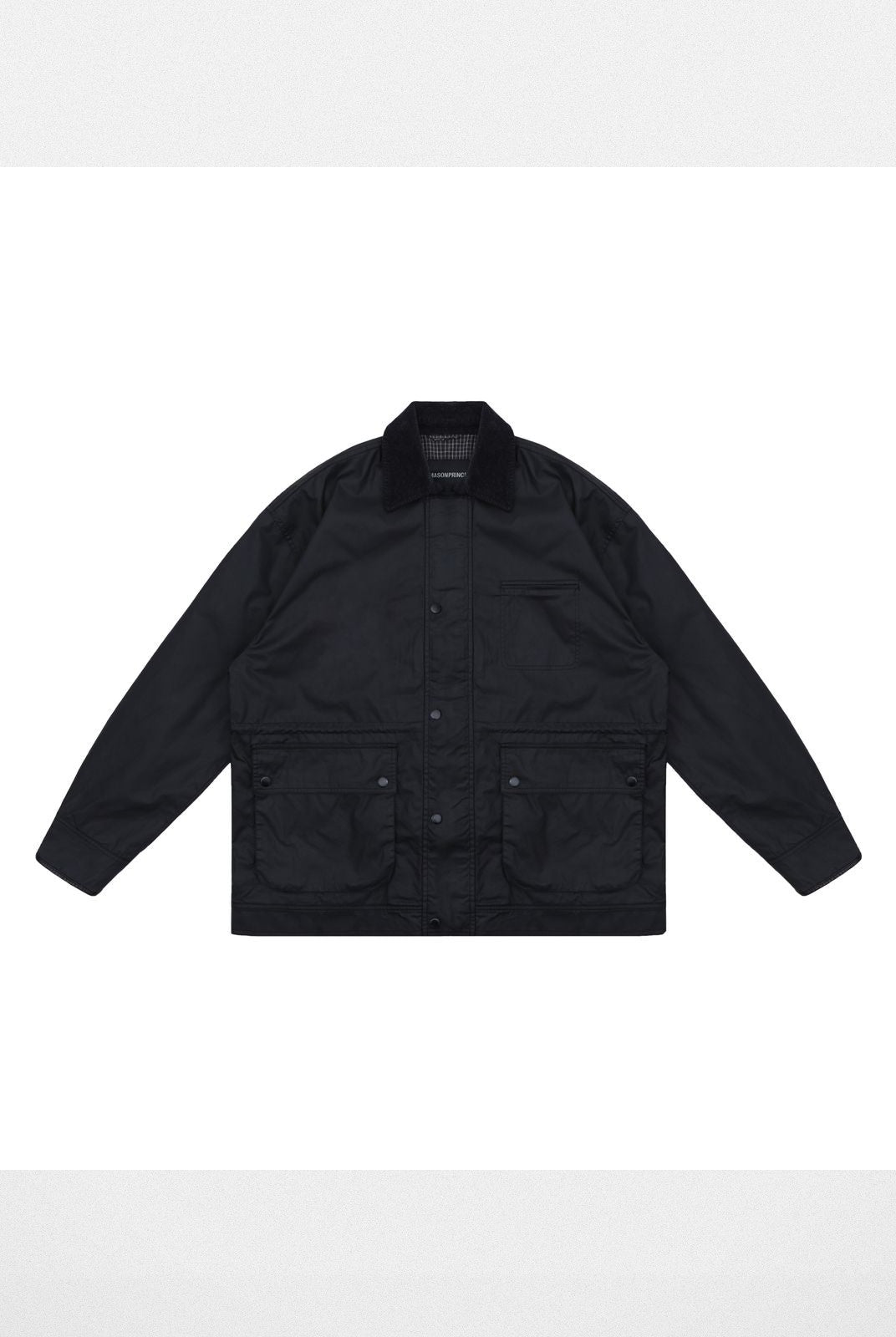 MasonPrince Waxed Pima Cotton Barn Jacket in Black