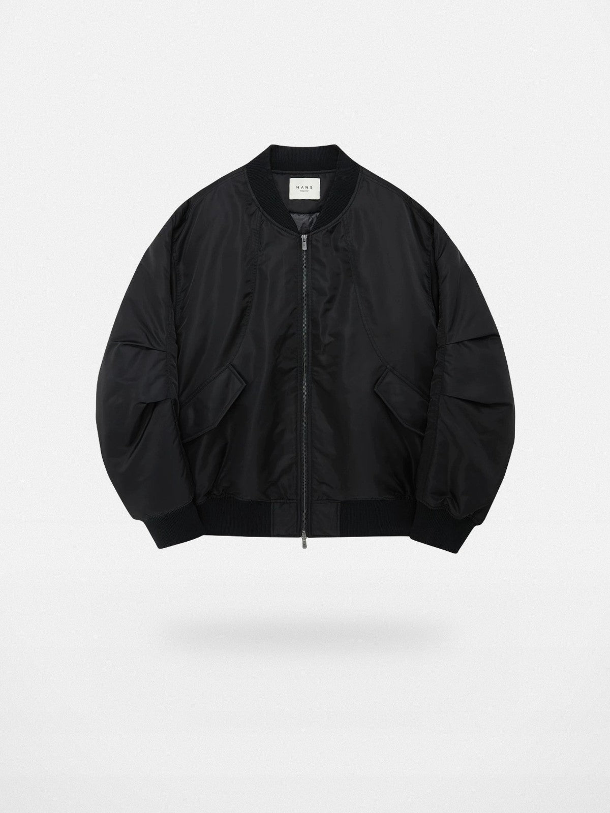 NANS Curved Panel Thinsulate Bomber in Black