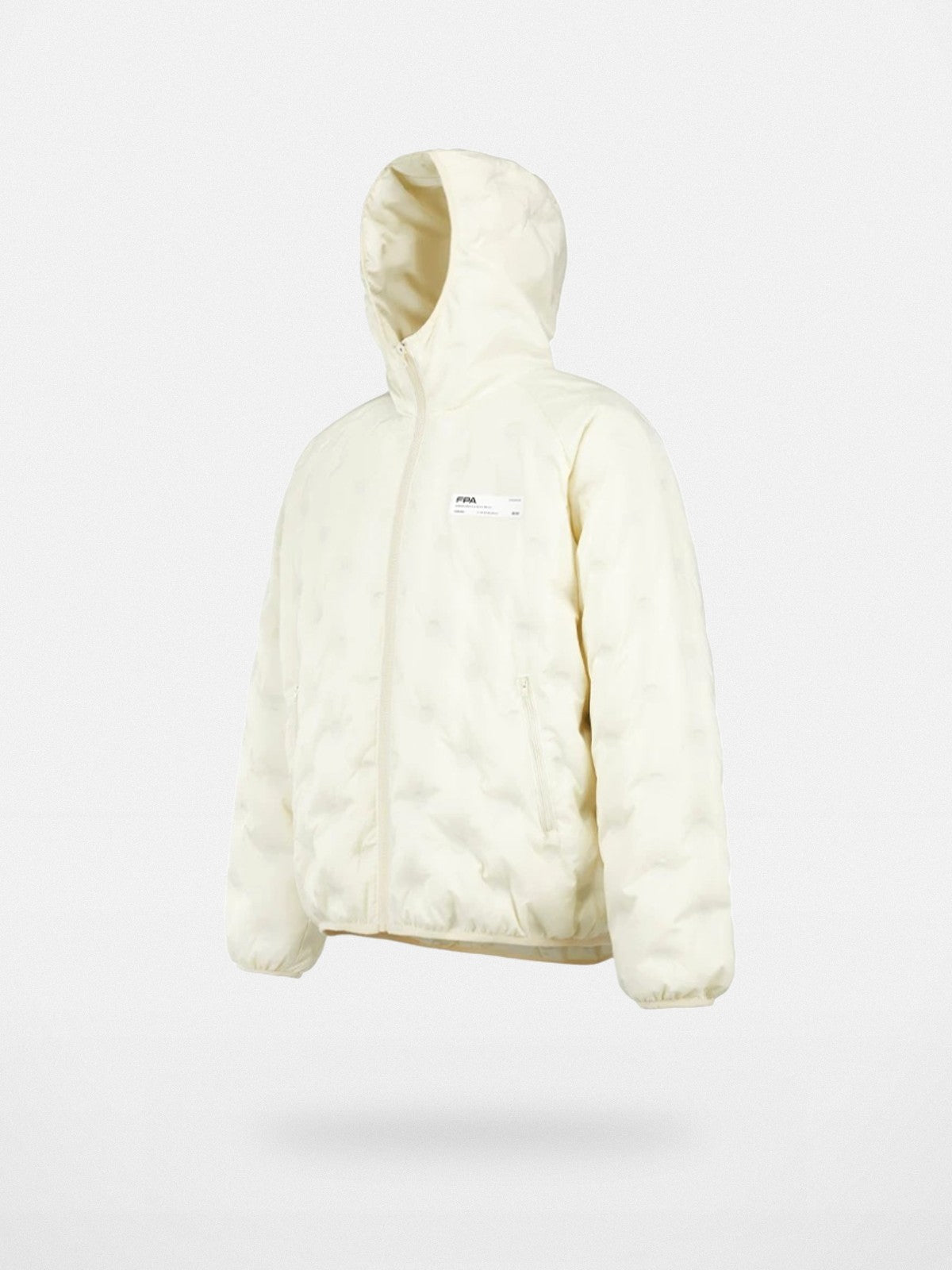 FPA Embossed Hooded Down Puffer in White