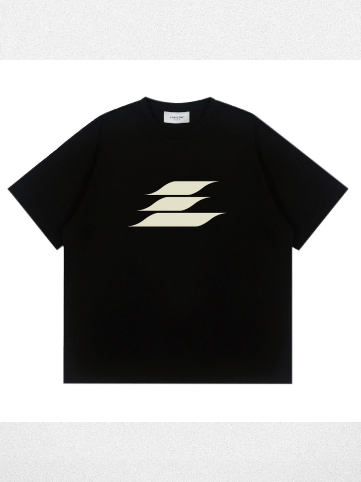 LOSTCTRL Heavyweight Cotton Graphic Tee in Black