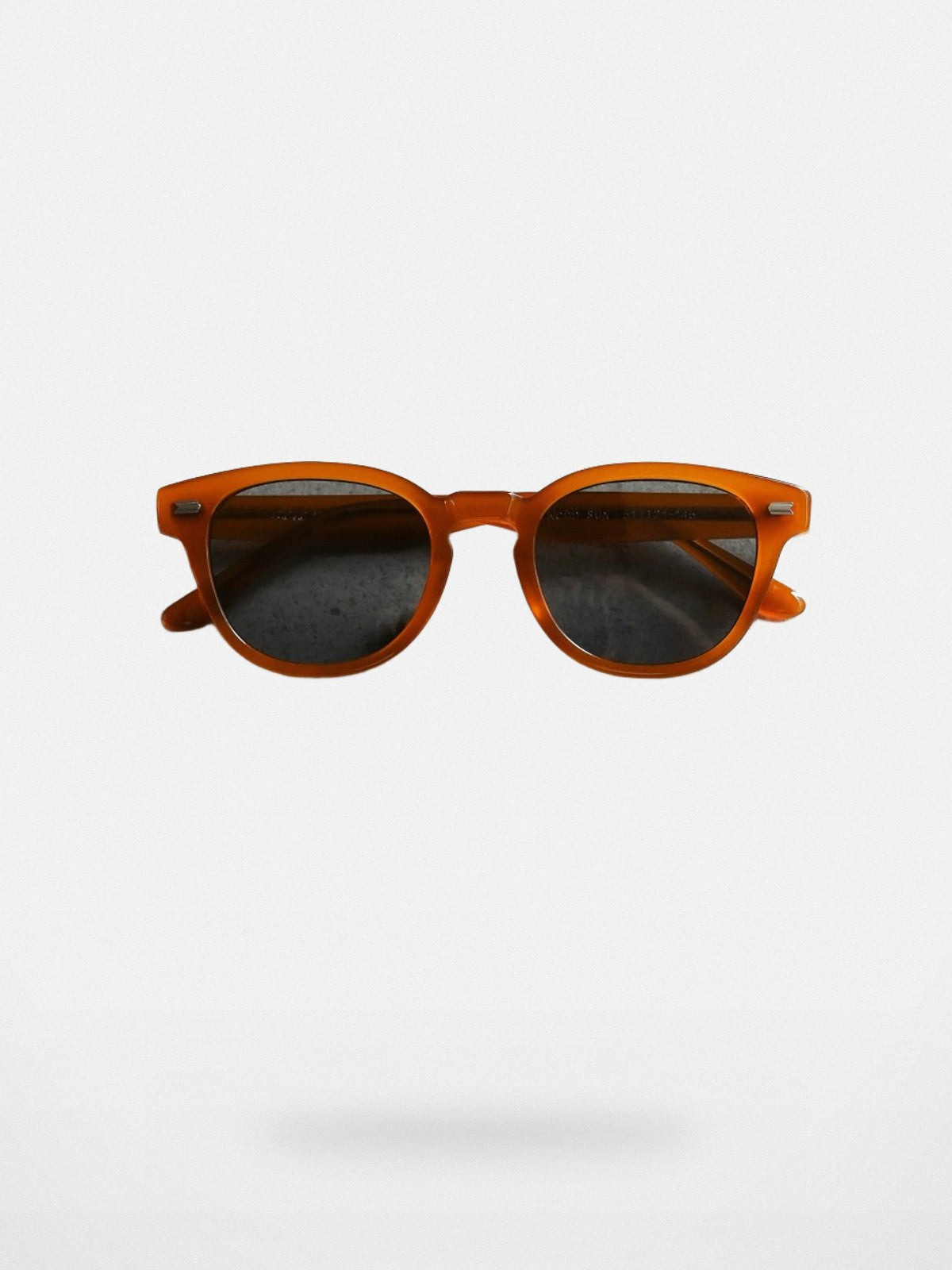 FUTURE UPDATE Caramel Oval Sunglasses in Orange