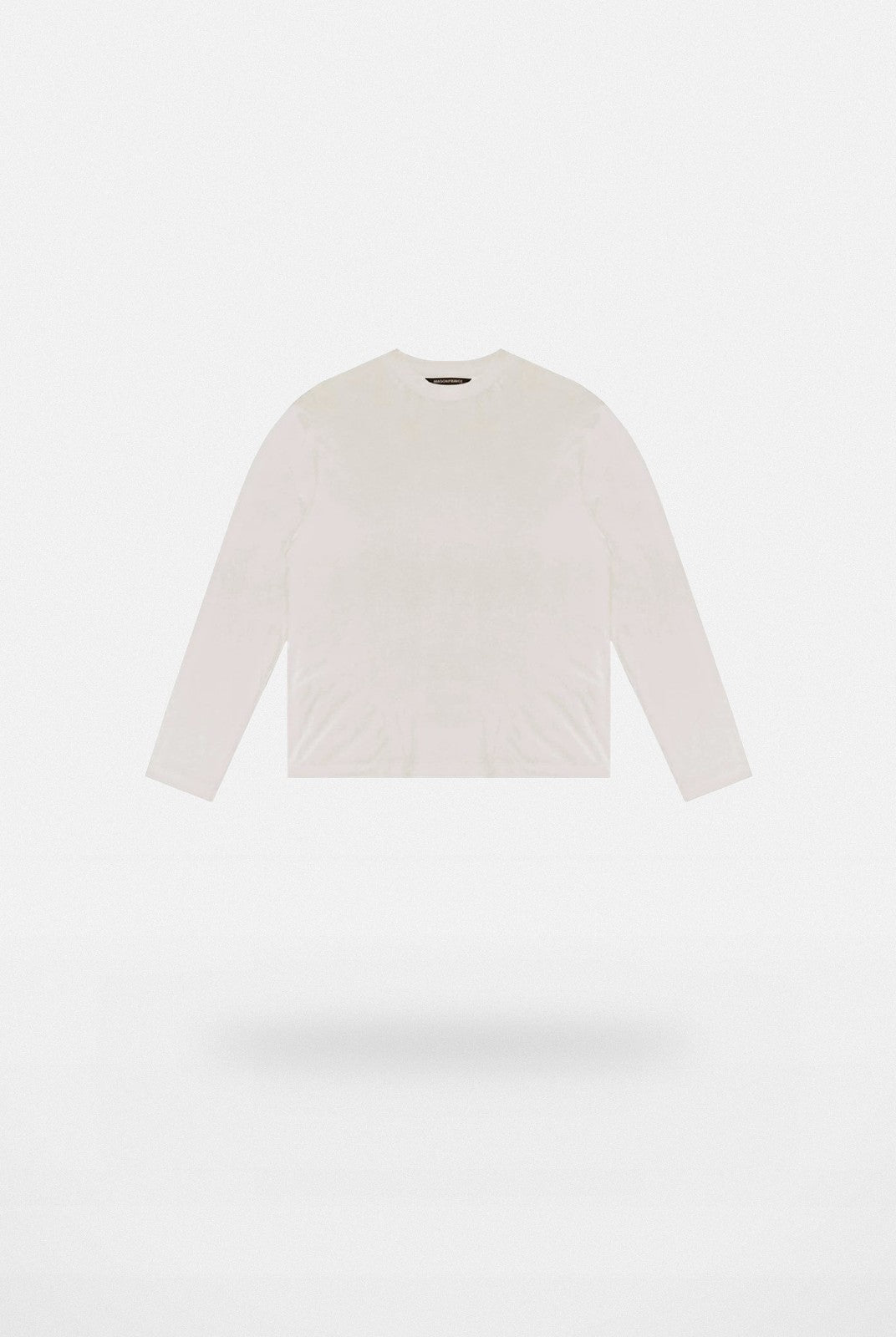 MASONPRINCE Lightweight Cotton Long Sleeve Tee in White