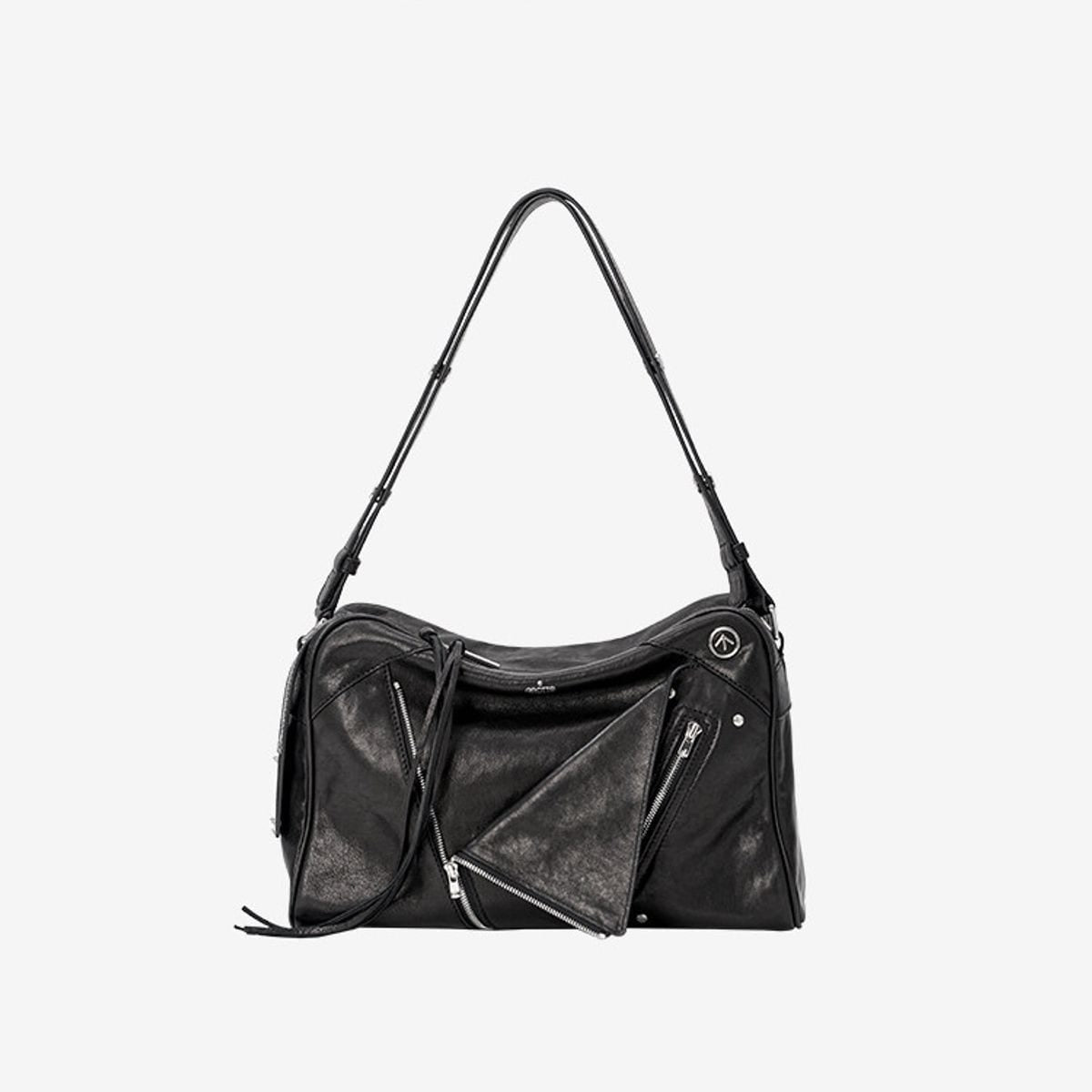 Grotto SoftCollar Vegetable Tanned Leather Bowling Bag in Brown