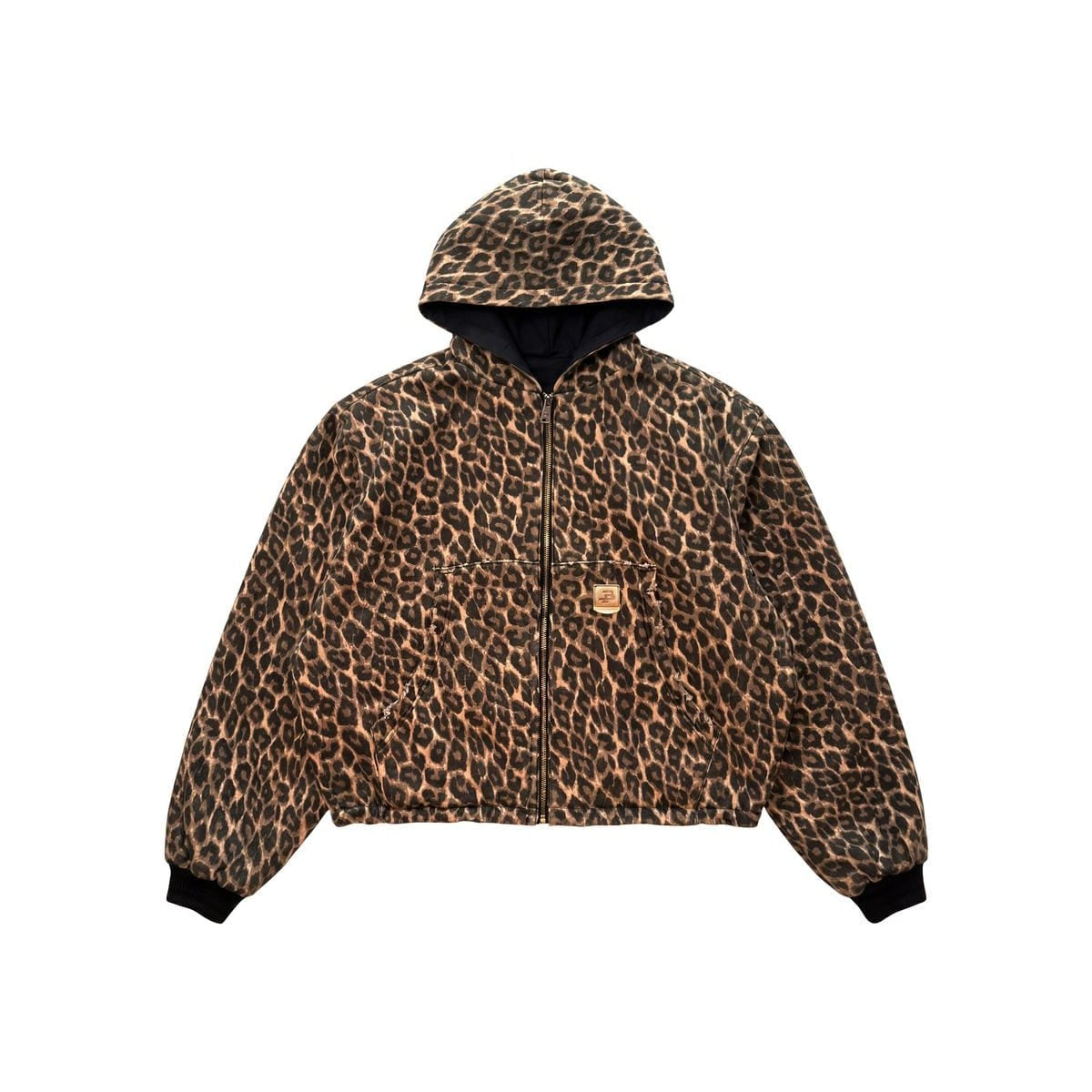 MasonPrince Reversible Leopard Hooded Jacket in Black