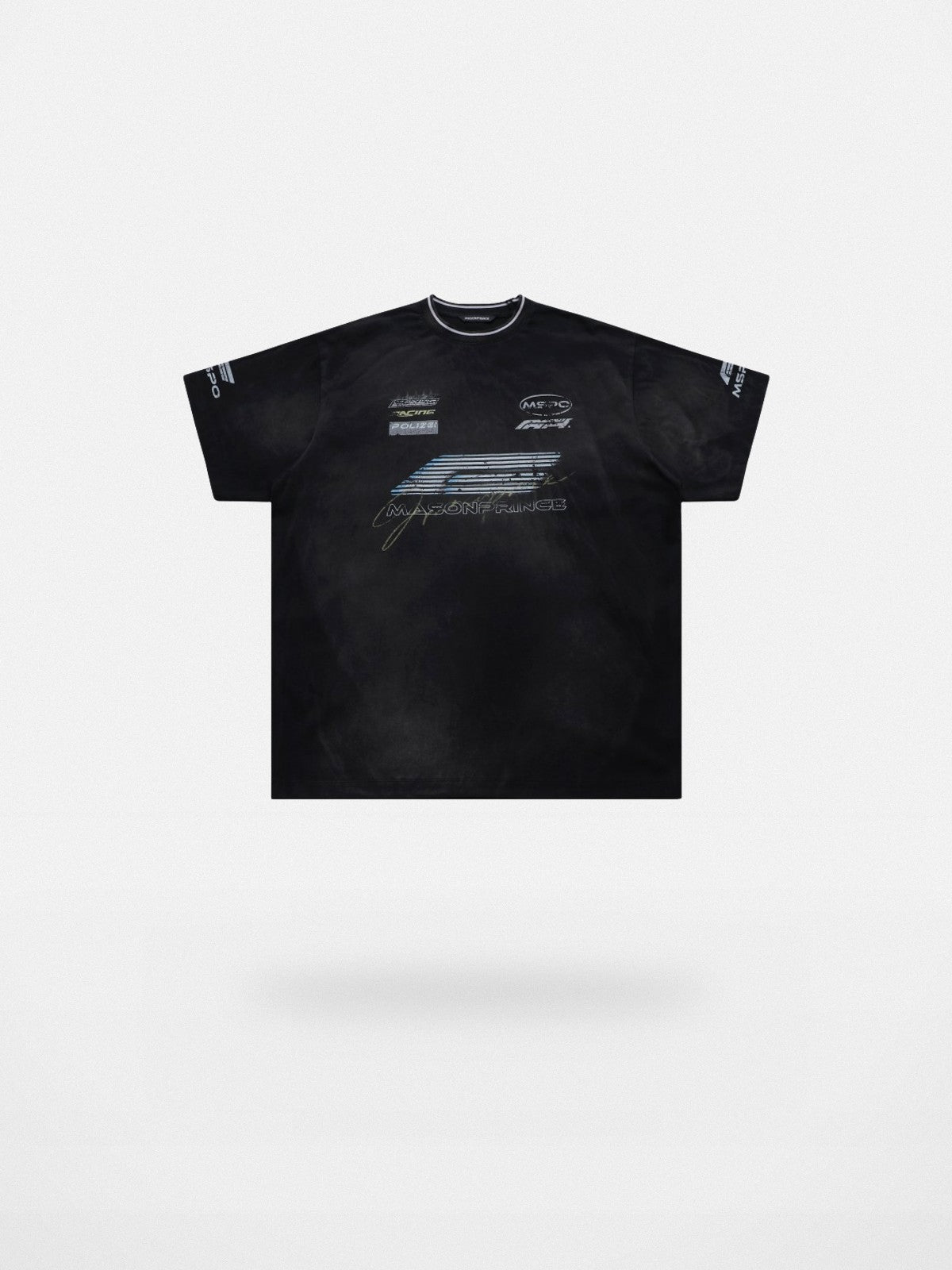 MASONPRINCE 10th Anniversary Racing T Shirt in Black