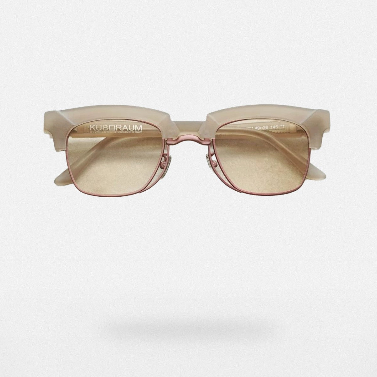 FUTURE UPDATE N6 Semi Rimless Browline Sunglasses in Beige