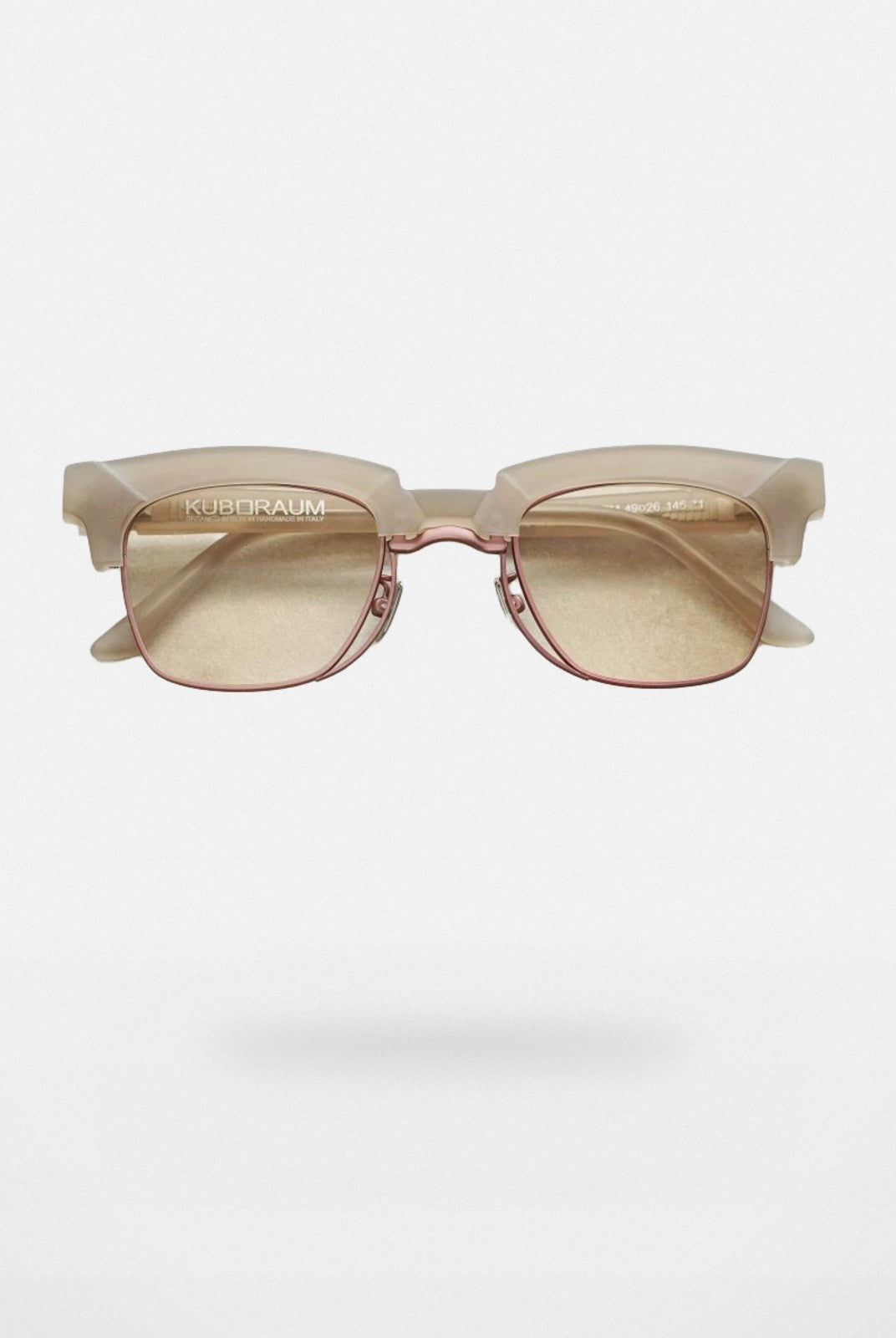 FUTURE UPDATE N6 Semi Rimless Browline Sunglasses in Beige