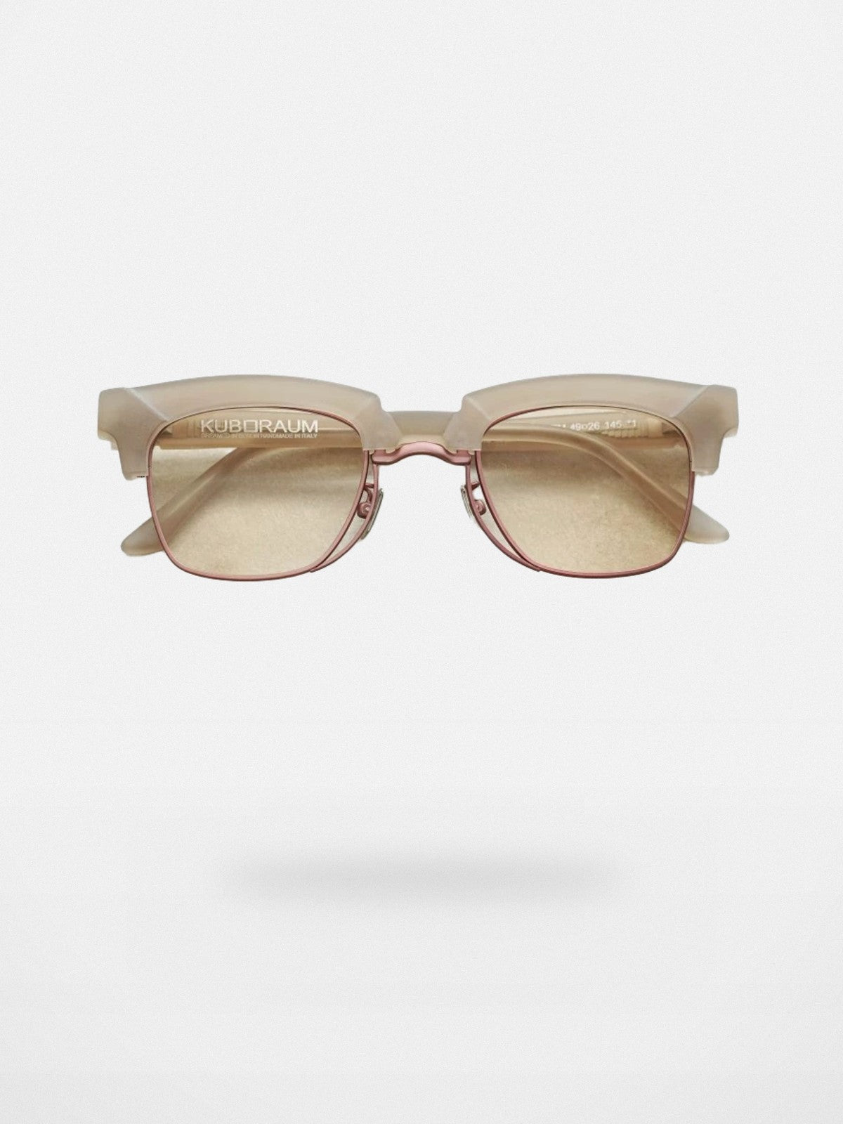 FUTURE UPDATE N6 Semi Rimless Browline Sunglasses in Beige