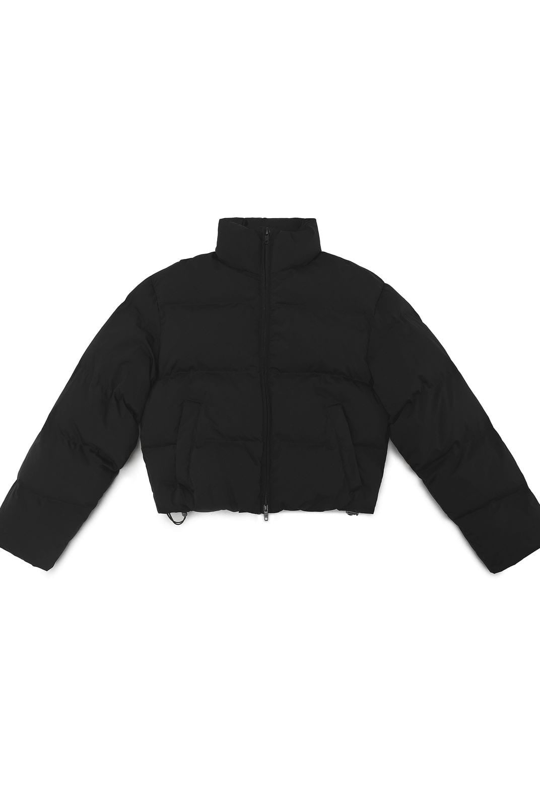 MasonPrince Cropped Down Puffer Jacket in Black
