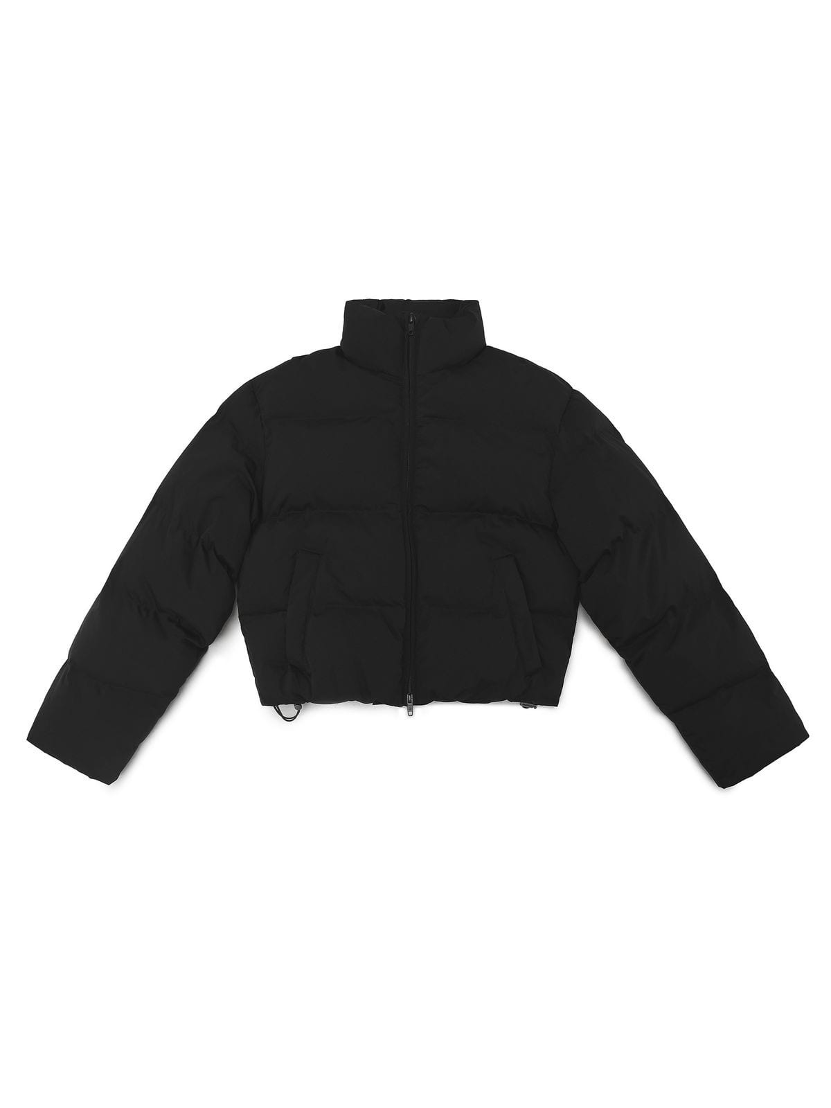 MasonPrince Cropped Down Puffer Jacket in Black