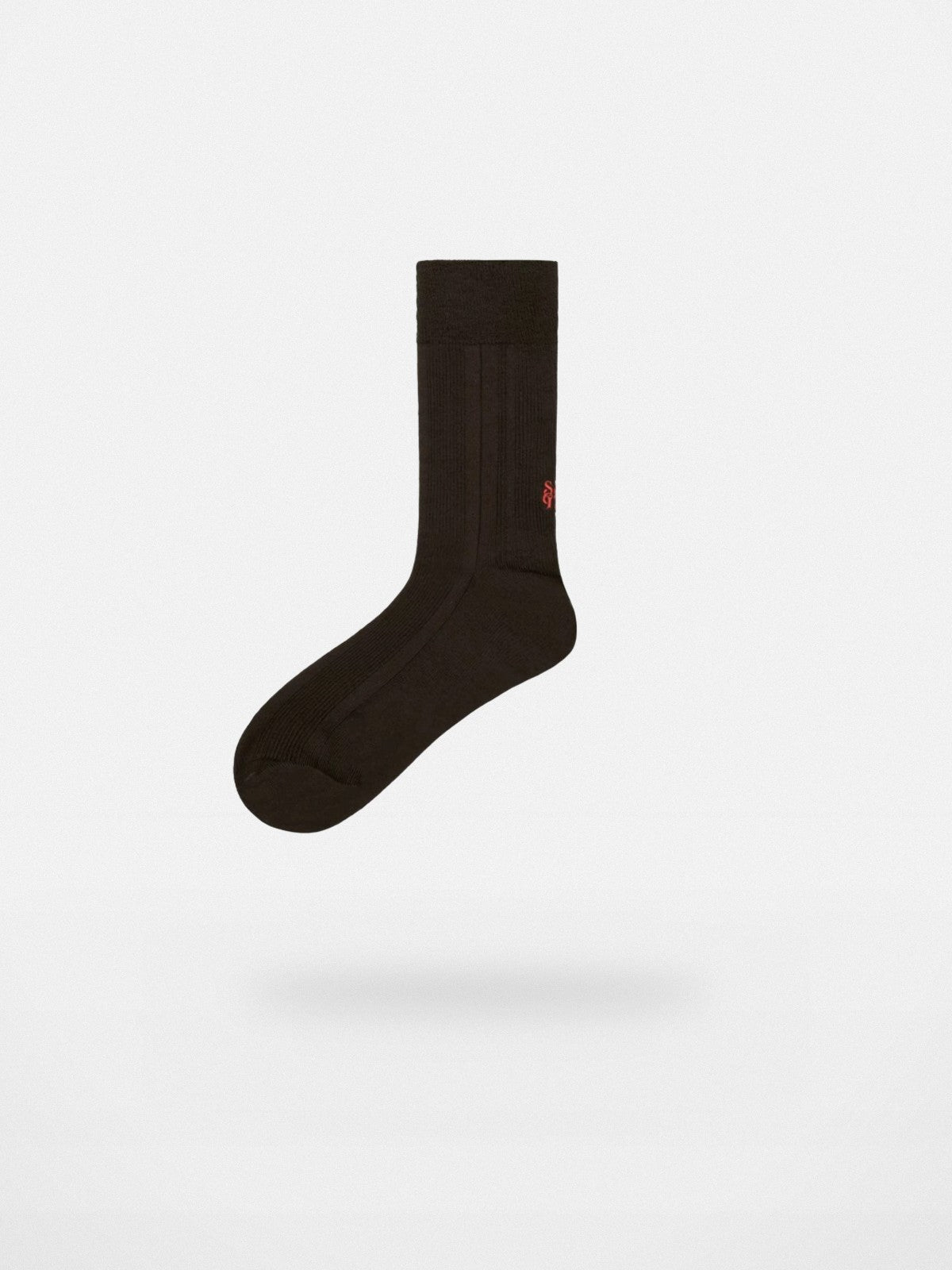 Simple Project Irregular Ribbed Crew Socks in Olive