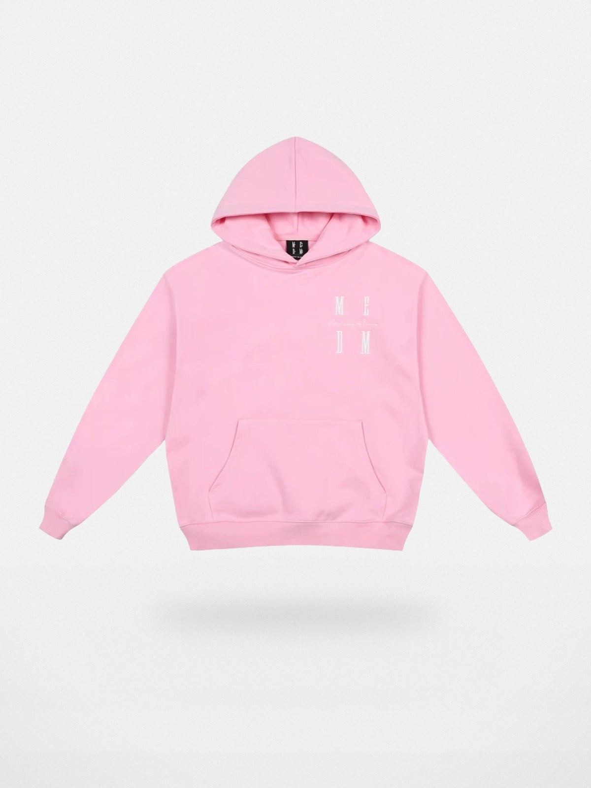 MEDM Embroidered Logo Hoodie in Pink