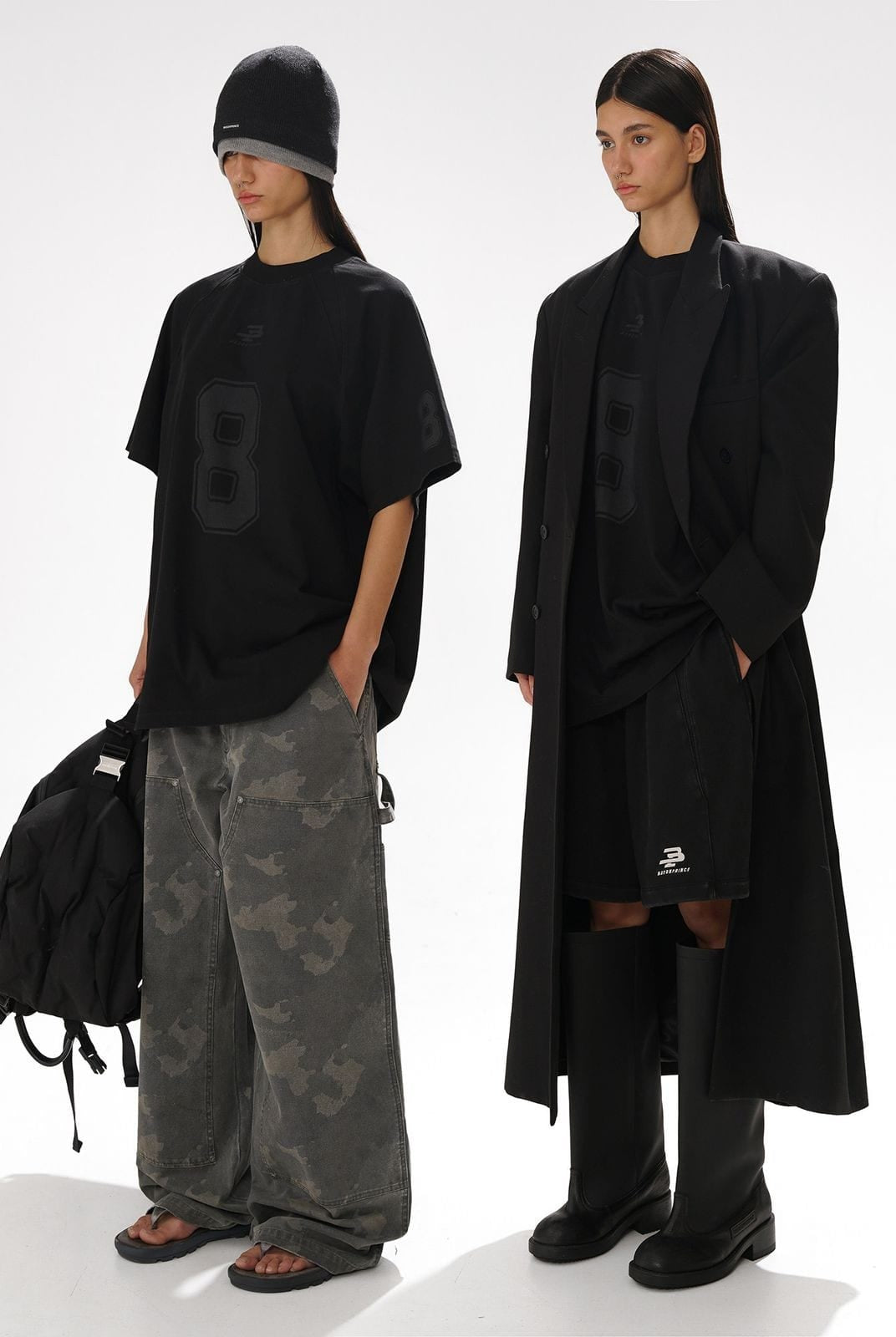 MasonPrince No 8 Combed Cotton Jersey T Shirt in Black - On Female Model