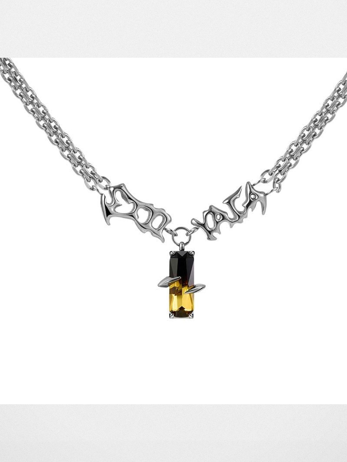 Blackhead Vinyl Wave Gradient Necklace in Silver