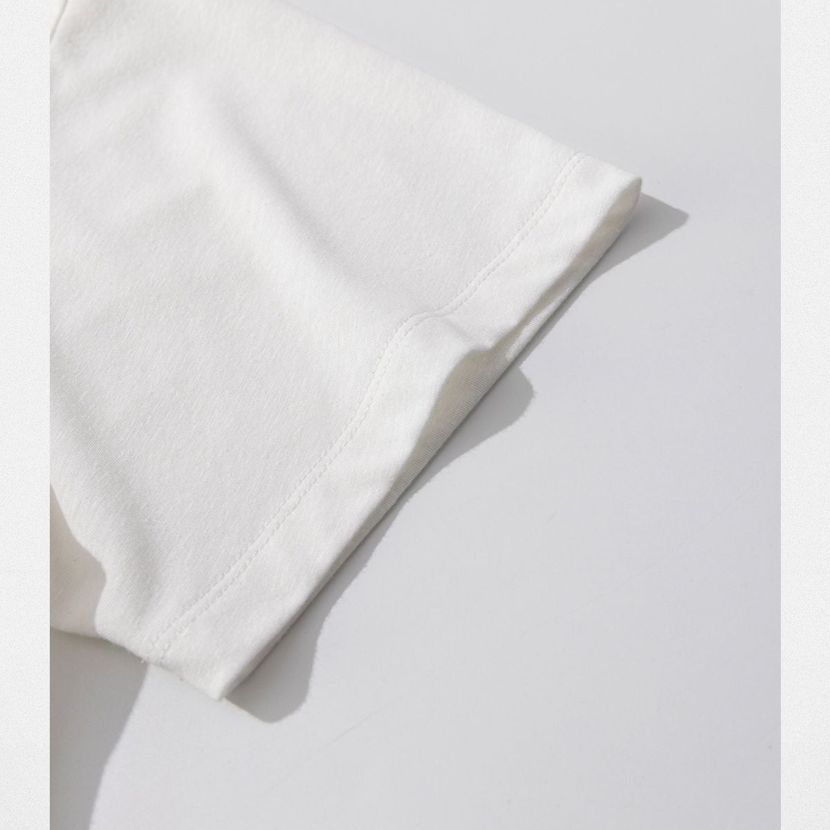 RandomPiece Linen Blend U Neck T Shirt in Brown - Detail