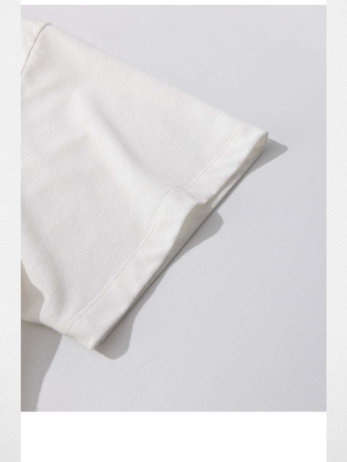 RandomPiece Linen Blend U Neck T Shirt in Brown - Detail