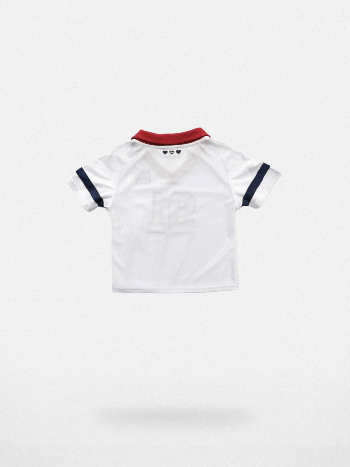 BADSEED Cropped Graphic Baseball Jersey in White