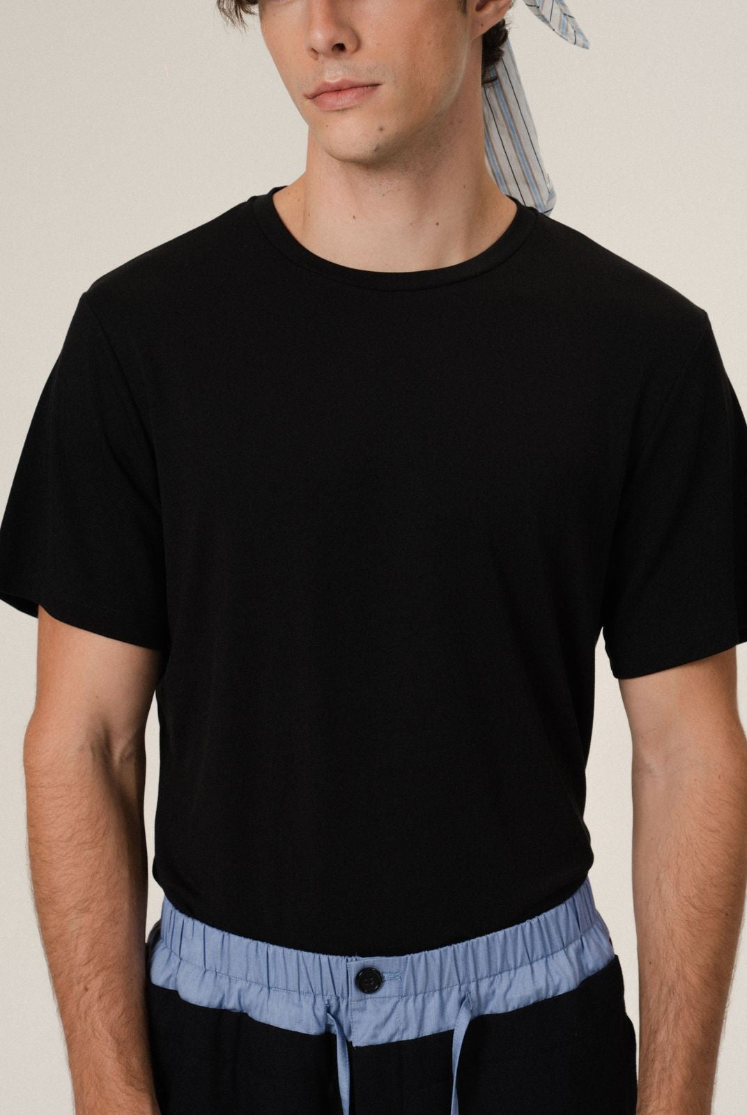 Retro 21 Liquid Ammonia Cotton T Shirt in Black - On Model