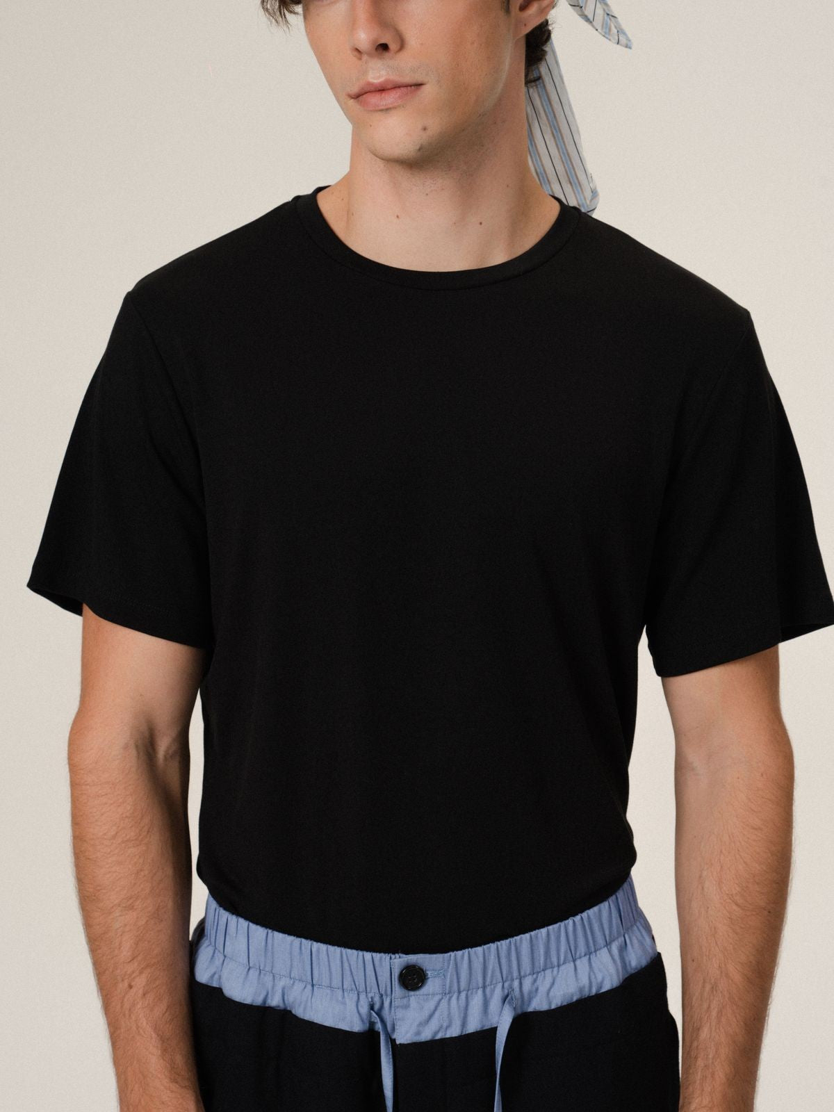 Retro 21 Liquid Ammonia Cotton T Shirt in Black - On Model