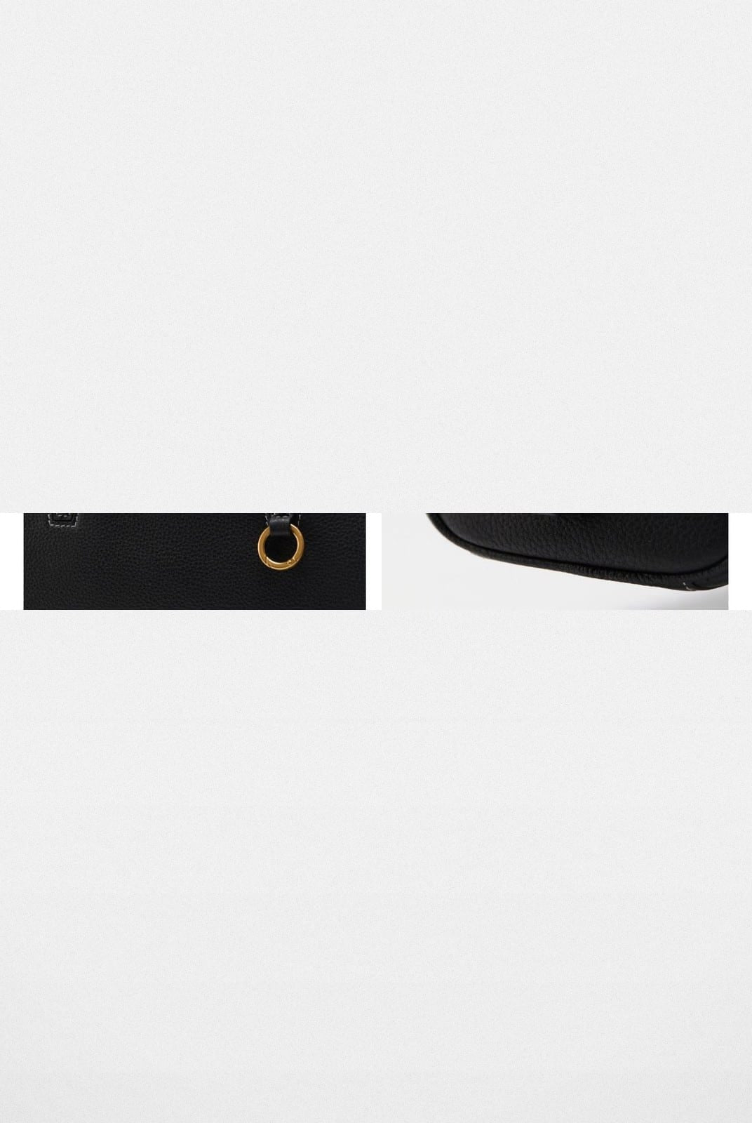 Songmont Cowhide Leather Bowling Bag in Black - Detail