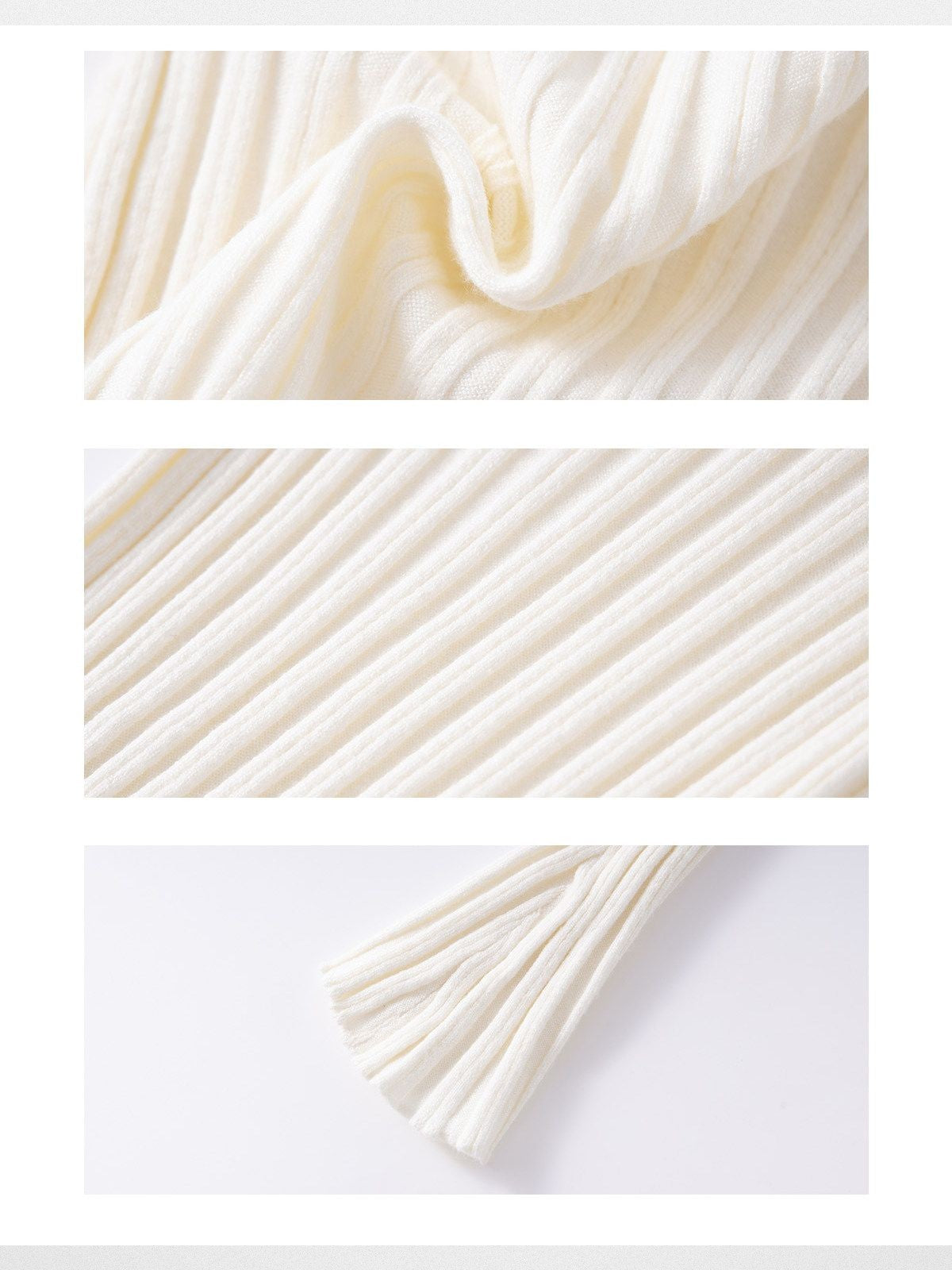 ARISEISM Wide Ribbed Square Neck Top in White