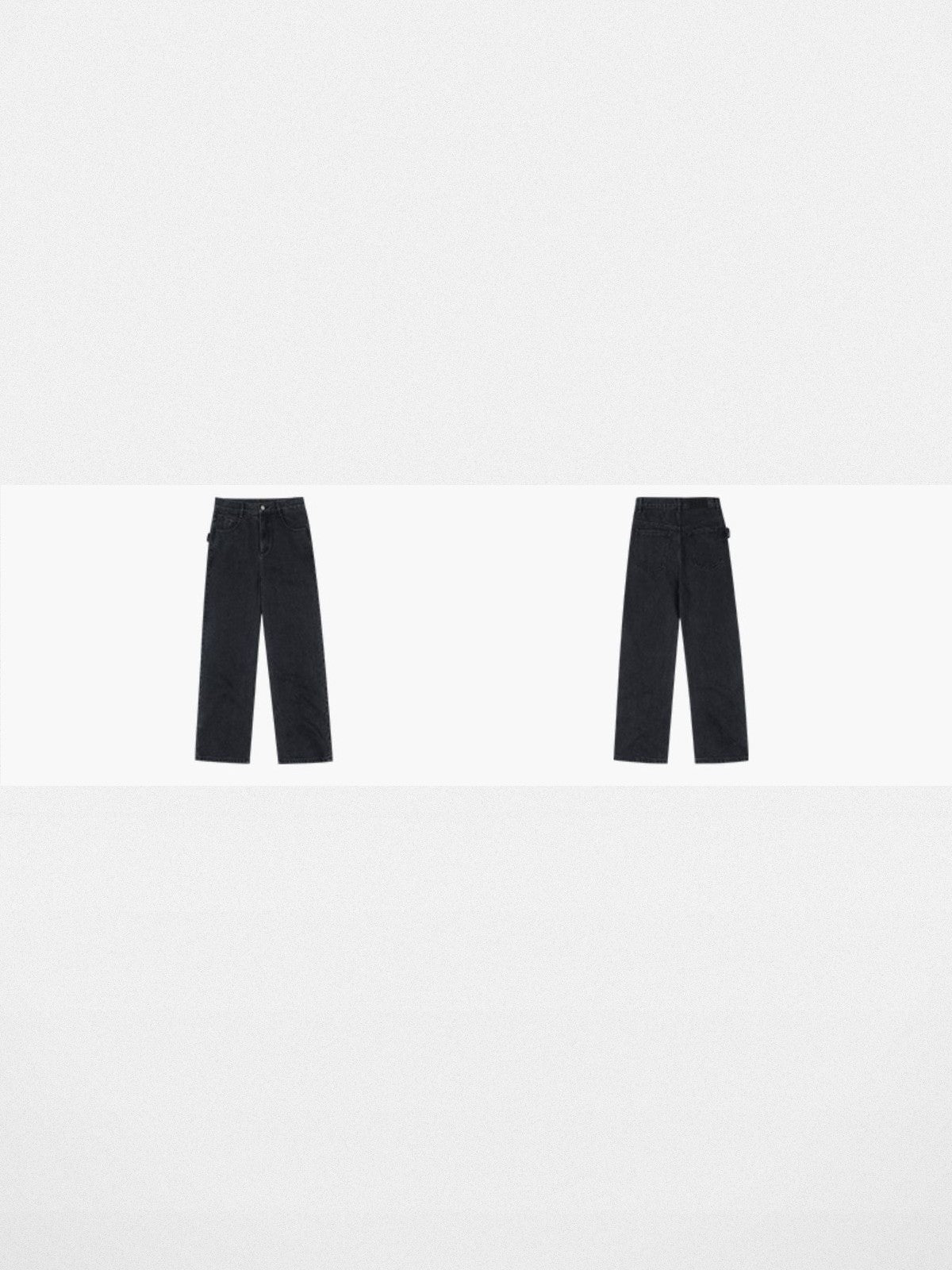 MEDM Washed Wide Leg Jeans in Gray