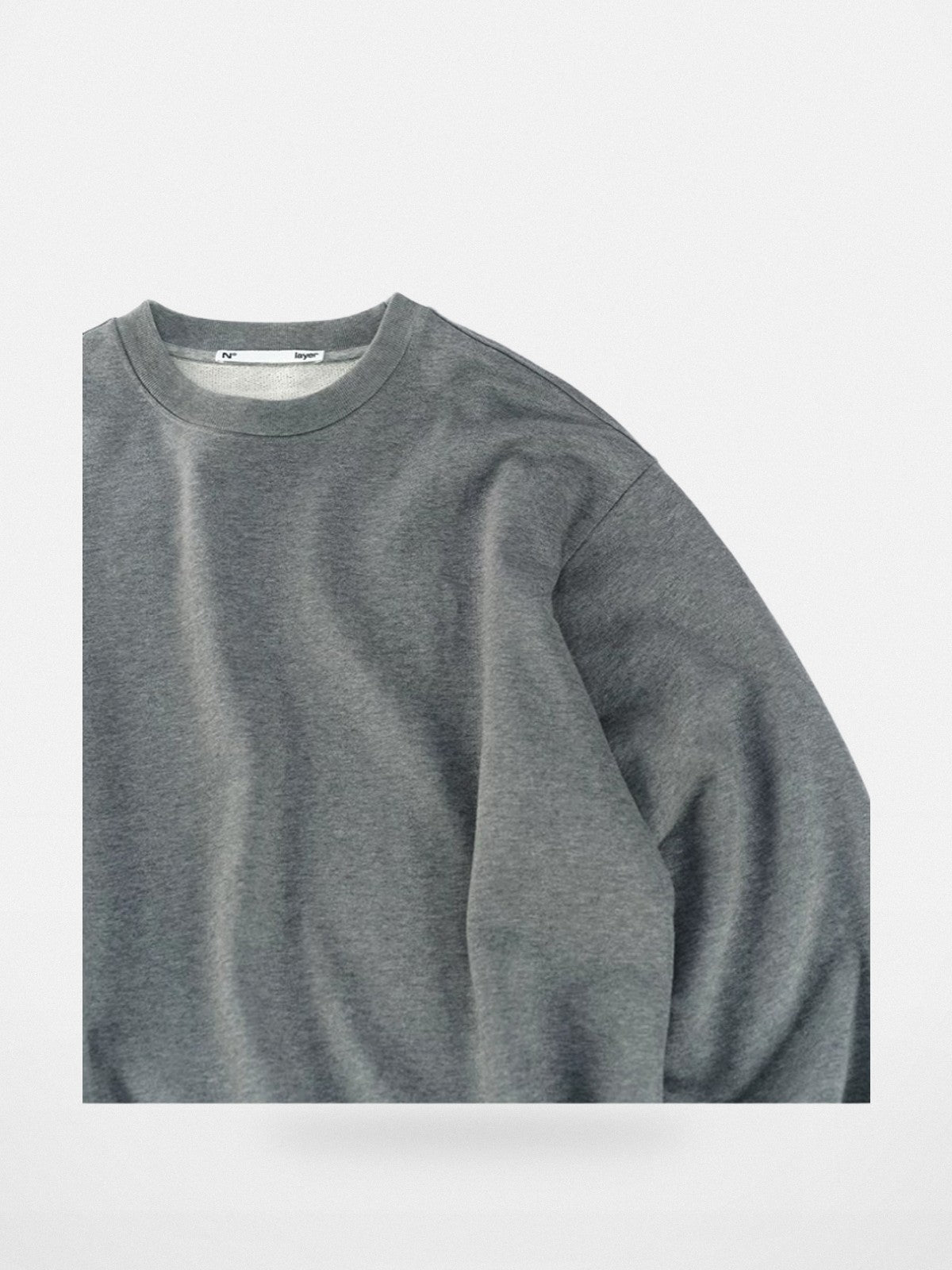 NANS Oversized Pima Cotton Sweatshirt in Gray - Detail