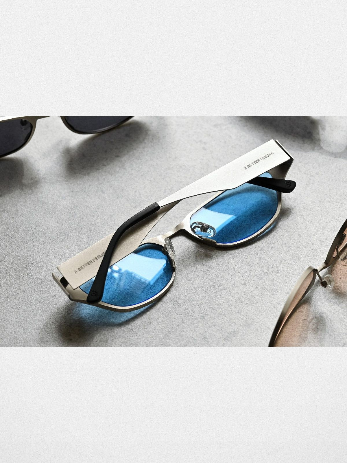 FUTURE UPDATE Stainless Steel Cyberpunk Sunglasses in Gray