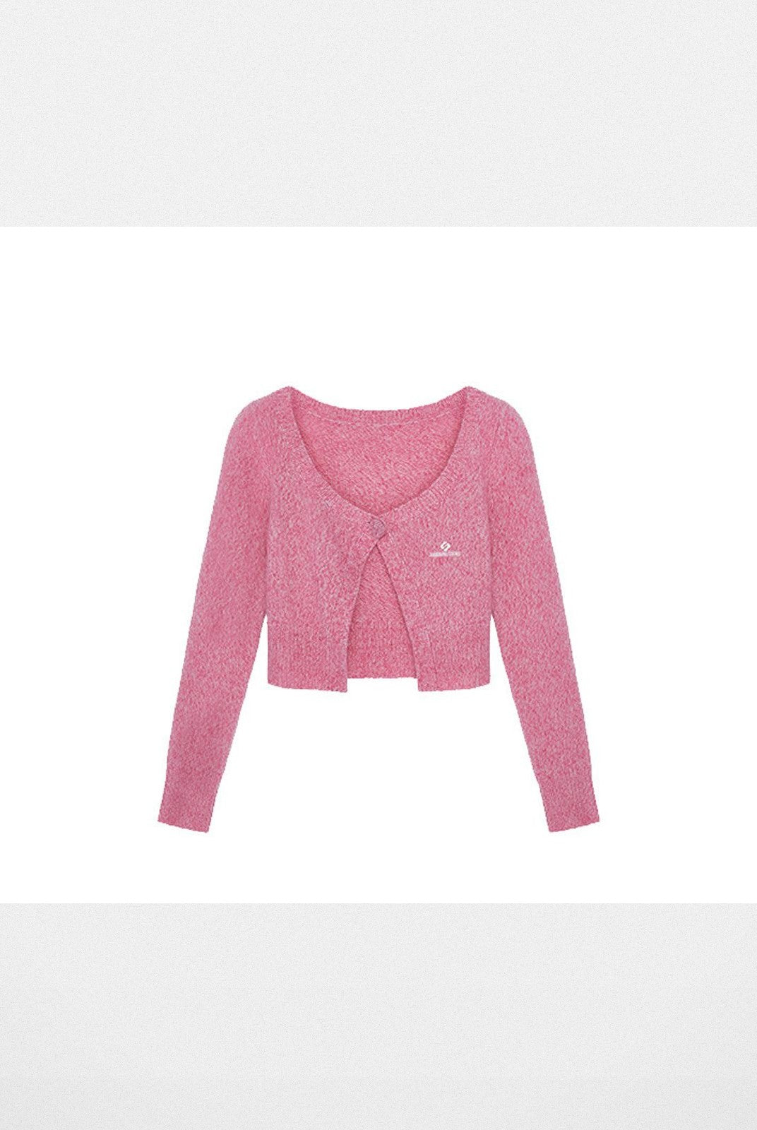 SHUSHUTONG Single Button Wool Cashmere Cardigan in Pink