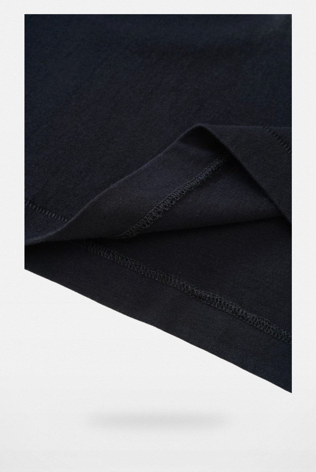 Retro 21 Tubular Knit Brushed Cotton T Shirt in Black - Detail