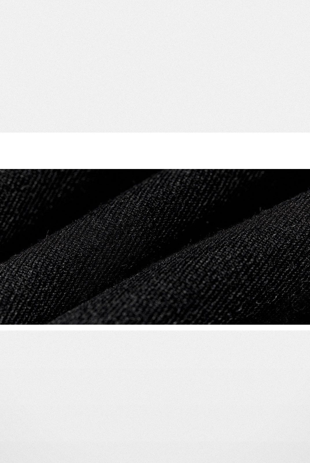 RandomPiece Single Pleat Merino Wool Trousers in Black - Detail