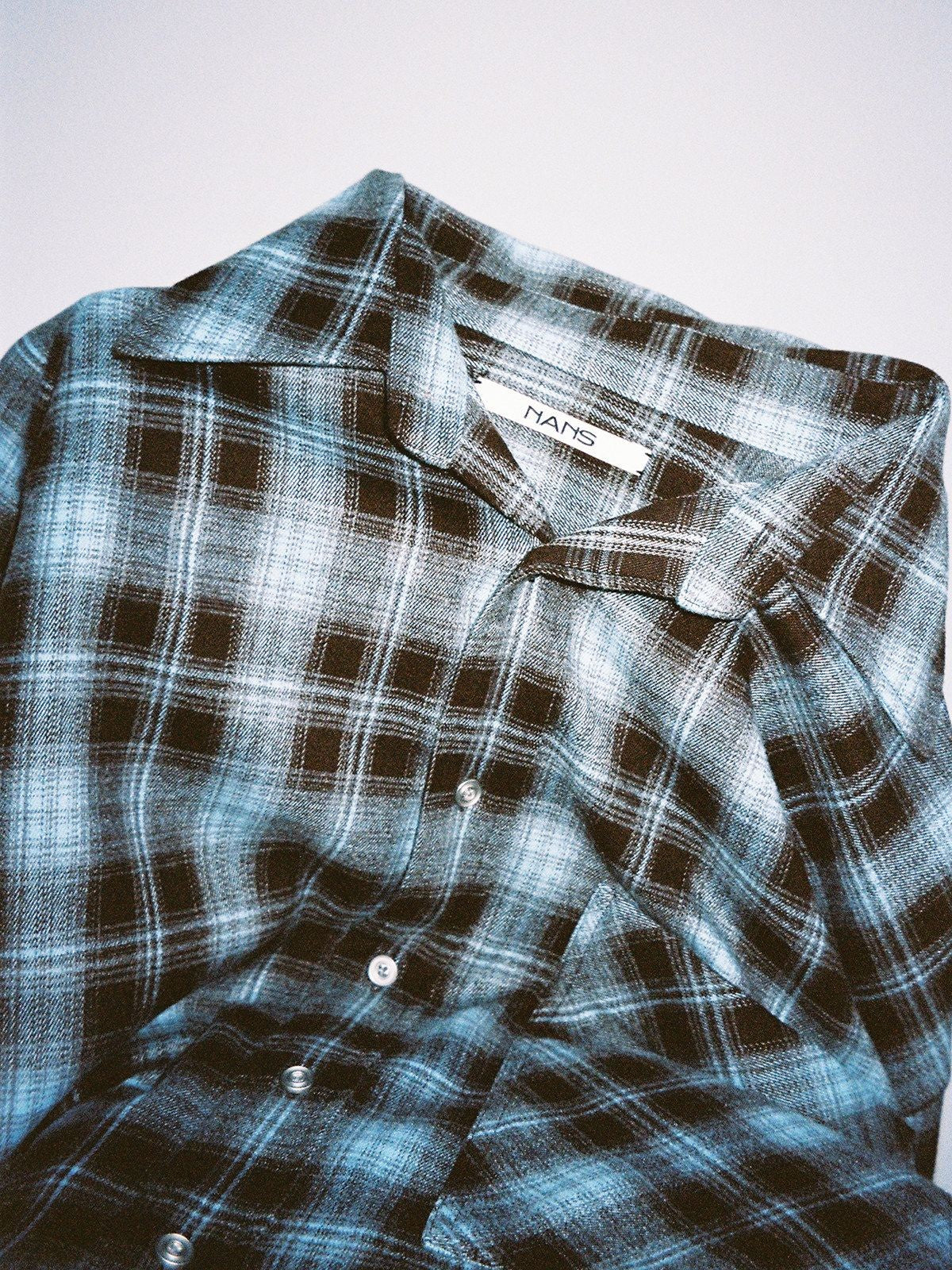 NANS Brushed Gradient Plaid Shirt in Brown