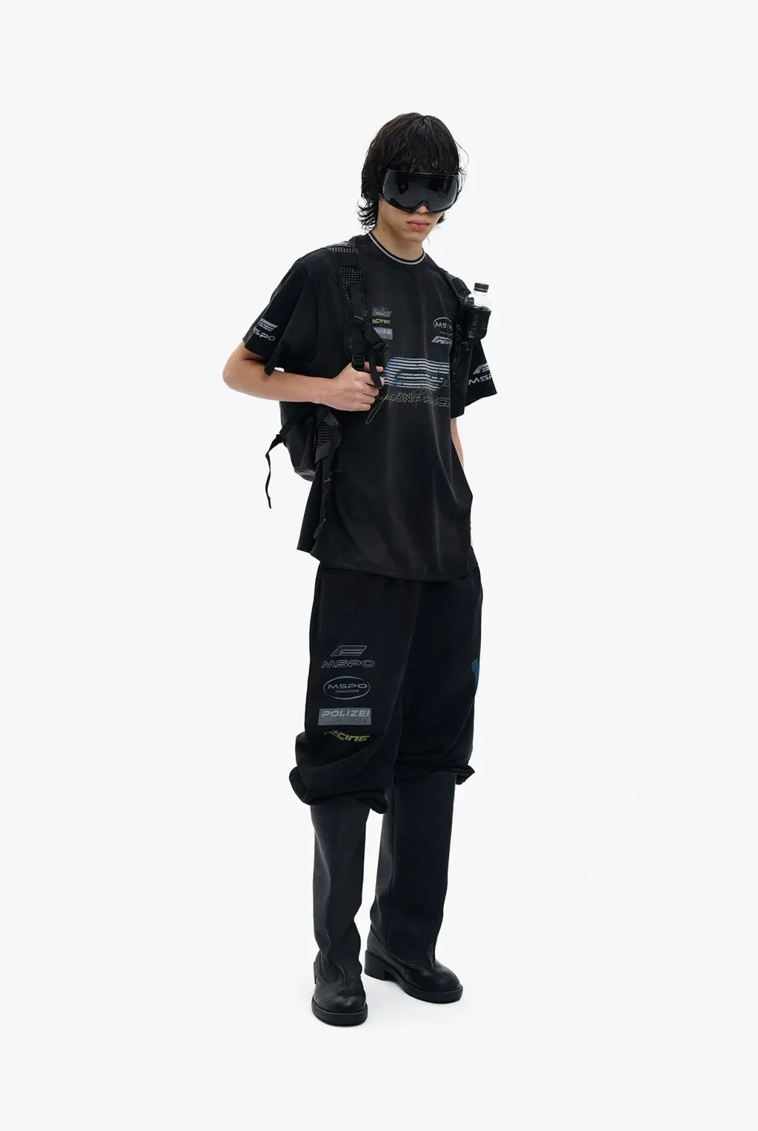 MASONPRINCE 10th Anniversary Racing T Shirt in Black - On Model