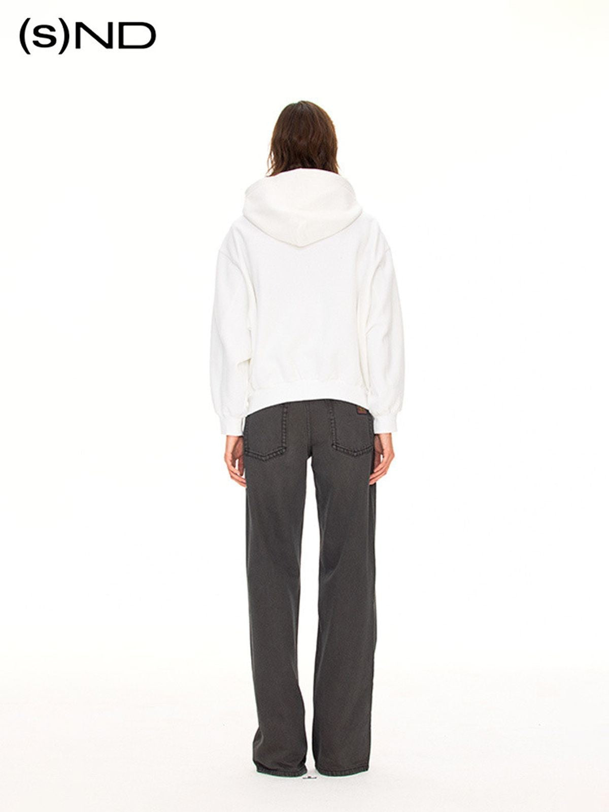 FaxCopyExpress Heavyweight Terry Zip Up Hoodie in White - On Model