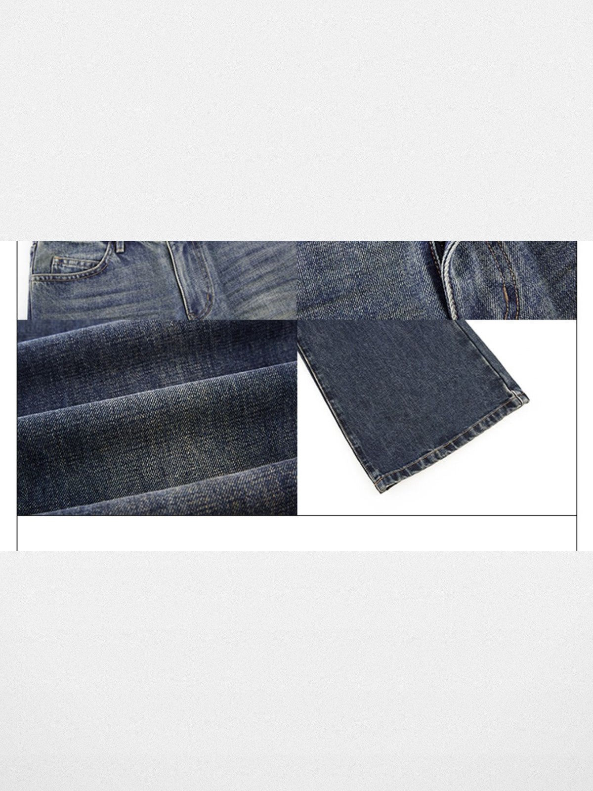 RARELY ALIKE Mid Low Rise Micro Flare Jeans in Blue - Detail