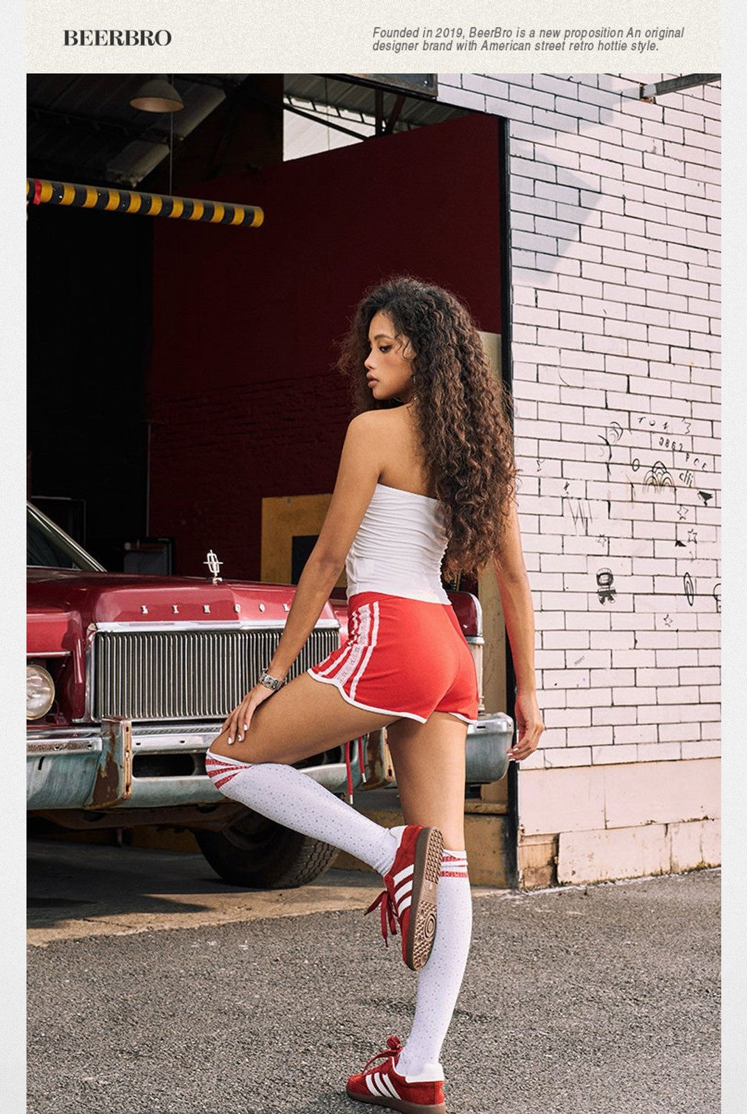 BeerBro Varsity Print Padded Tube Top in White