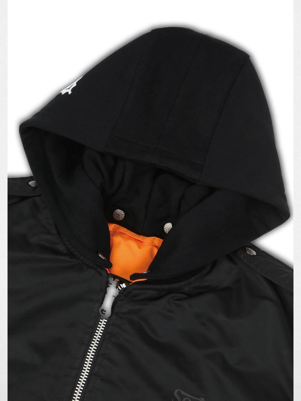 SOD Online Store Narcoleptic Hooded Bomber Jacket in Black - Detail
