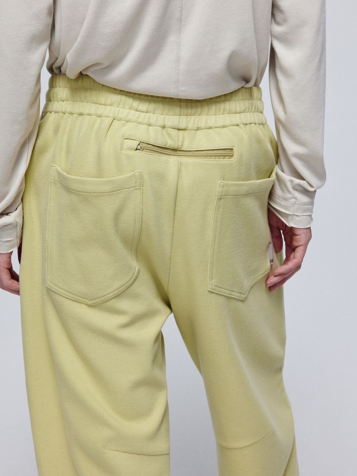 Simple Project Wooden Bead Detail Sweatpants in Mint - On Model